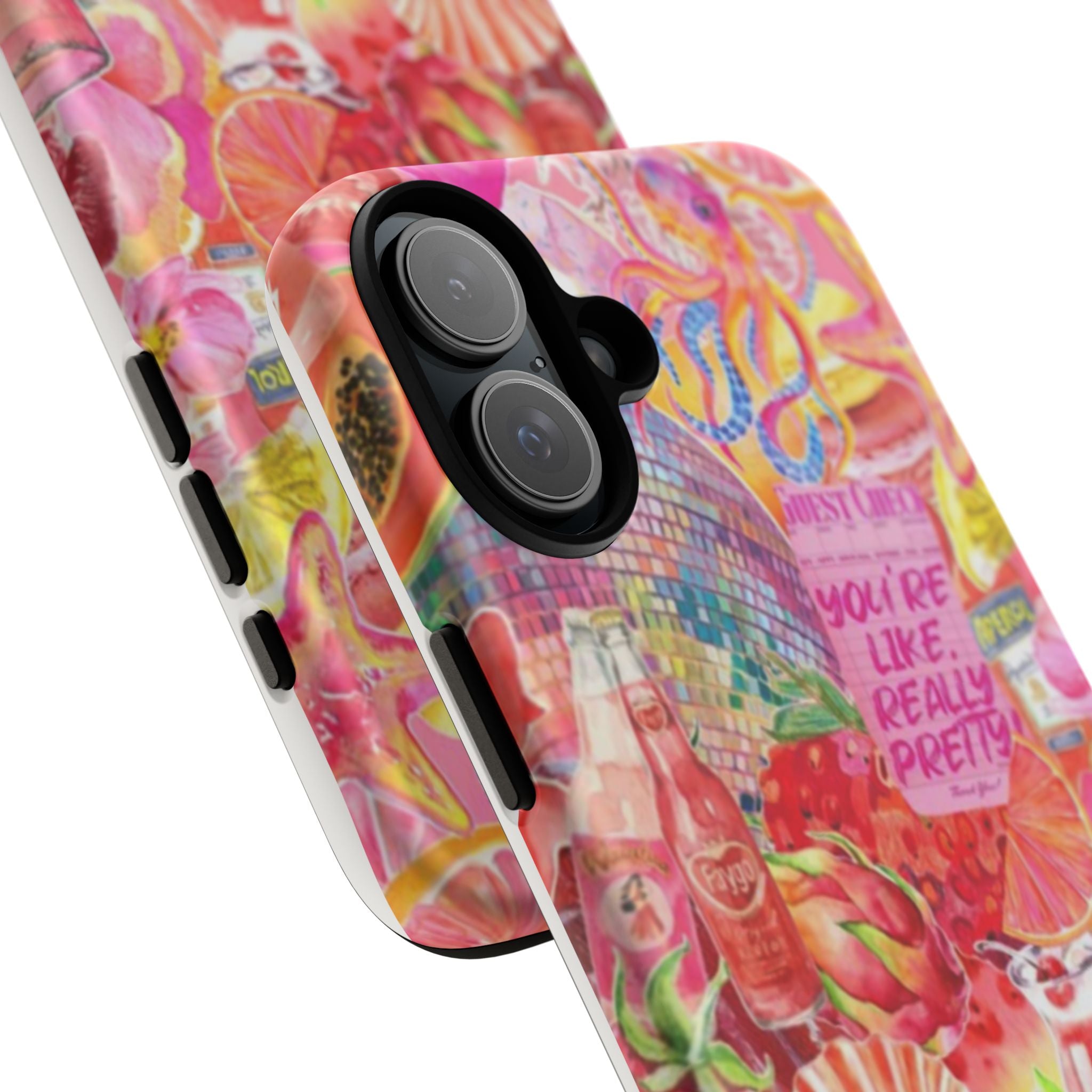 Phone Case — Pink Tropical Collage "You're Like, Really Pretty"