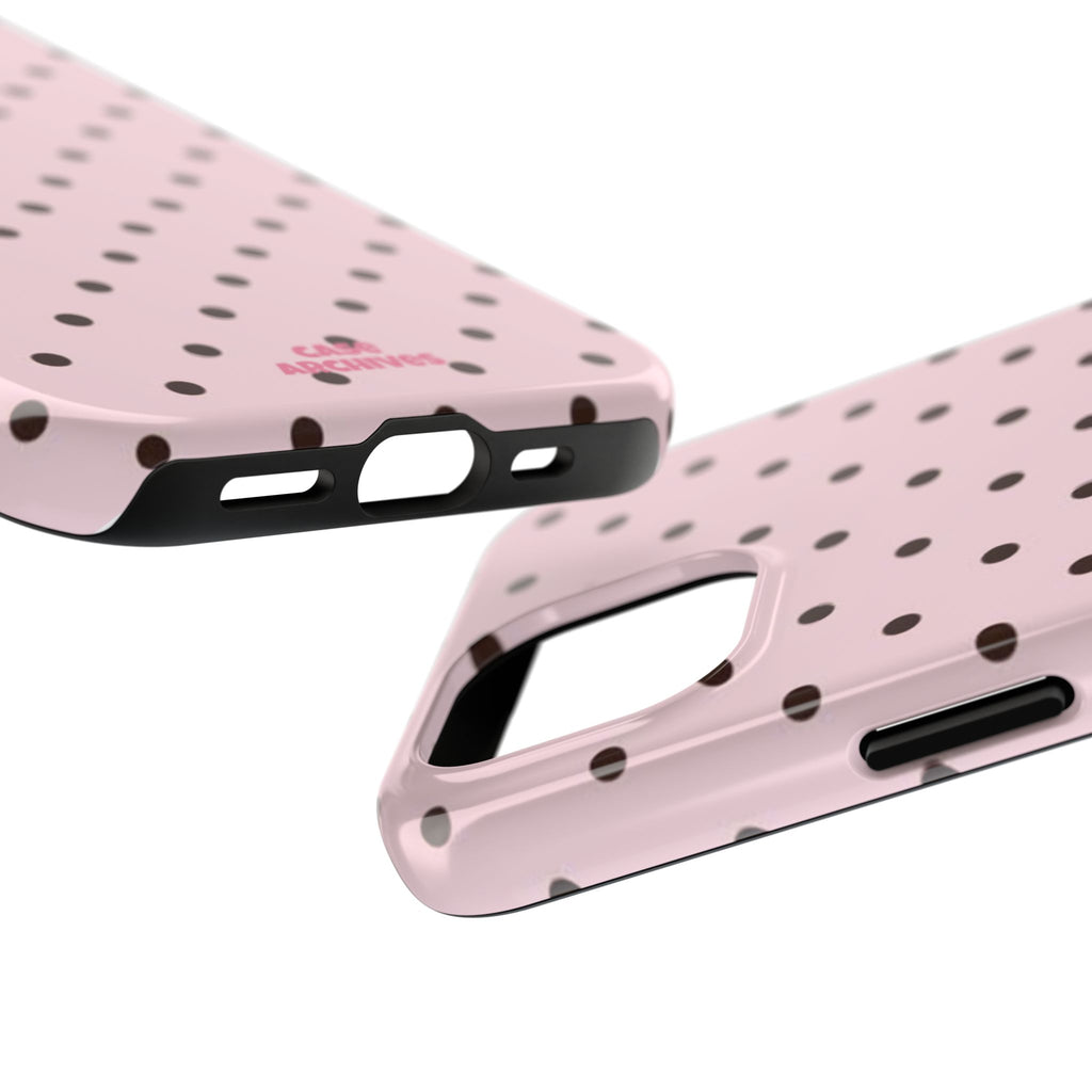 Pink polka dot Tough Phone Case – Slim Protective iPhone Cover