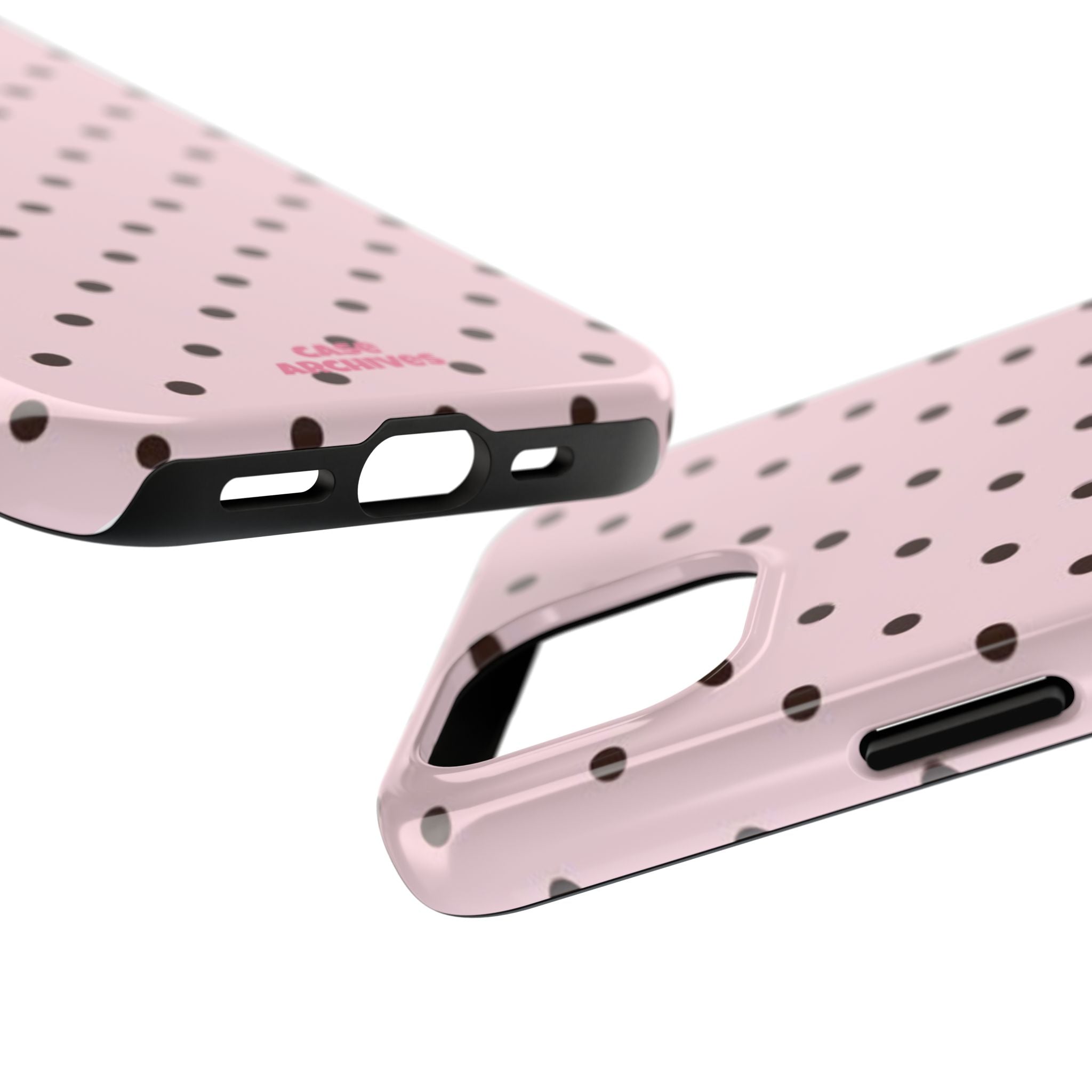 Pink polka dot Tough Phone Case – Slim Protective iPhone Cover
