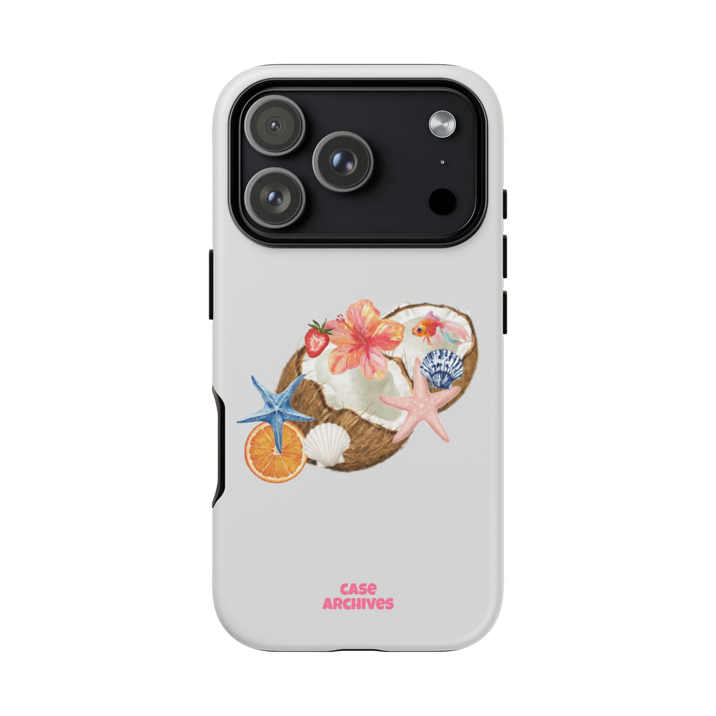 Beach Shells Tough Phone Case — Tropical Starfish & Hibiscus Design