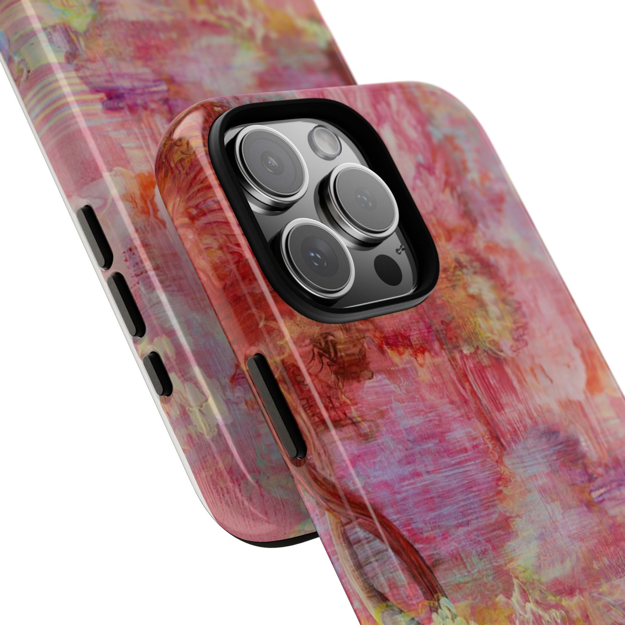 Floral Pink Abstract Phone Case — Tough Durable iPhone Cover