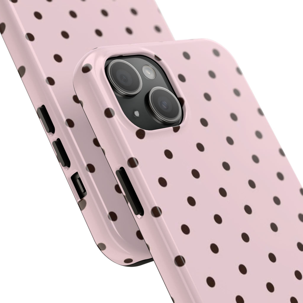 Pink polka dot Tough Phone Case – Slim Protective iPhone Cover