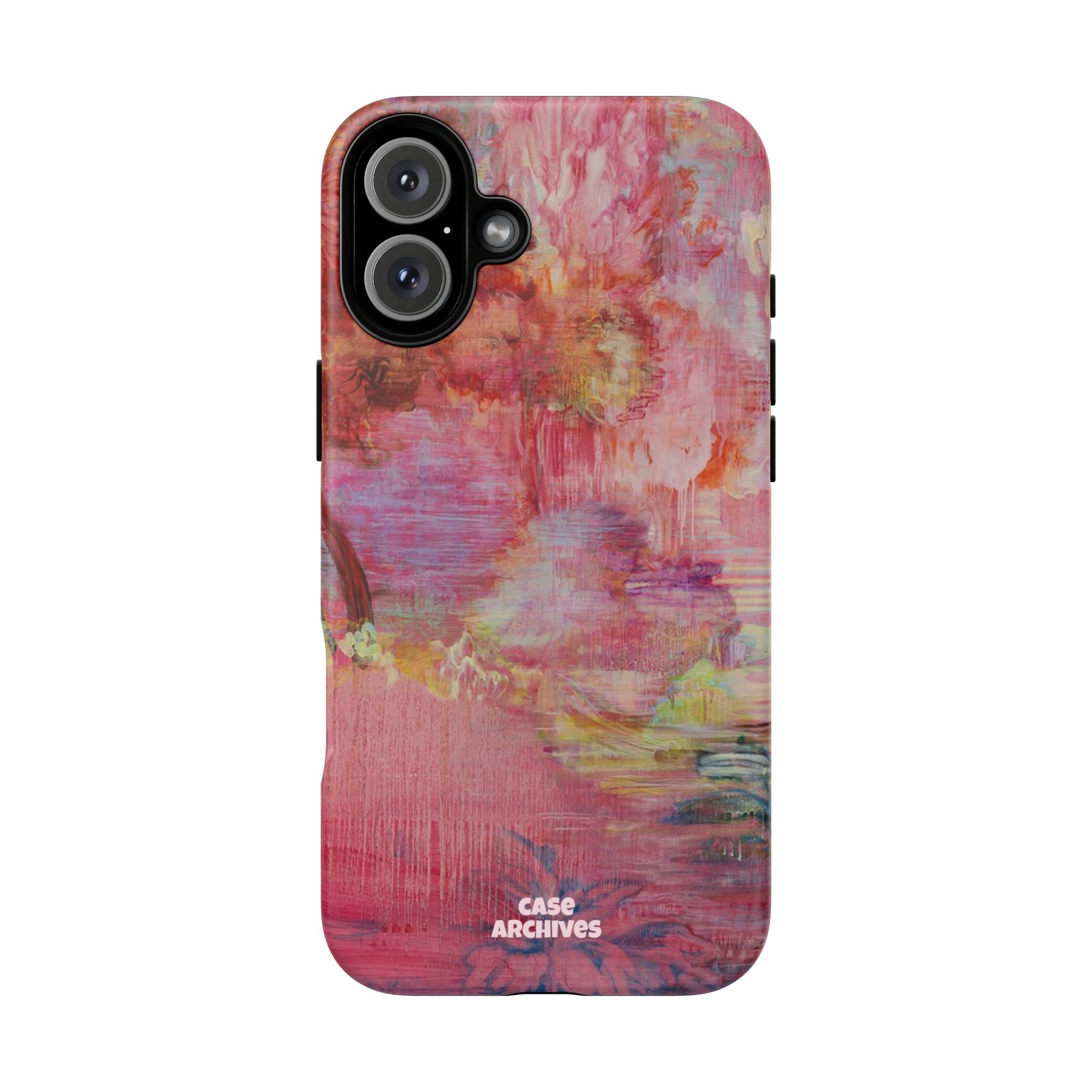 Floral Pink Abstract Phone Case — Tough Durable iPhone Cover