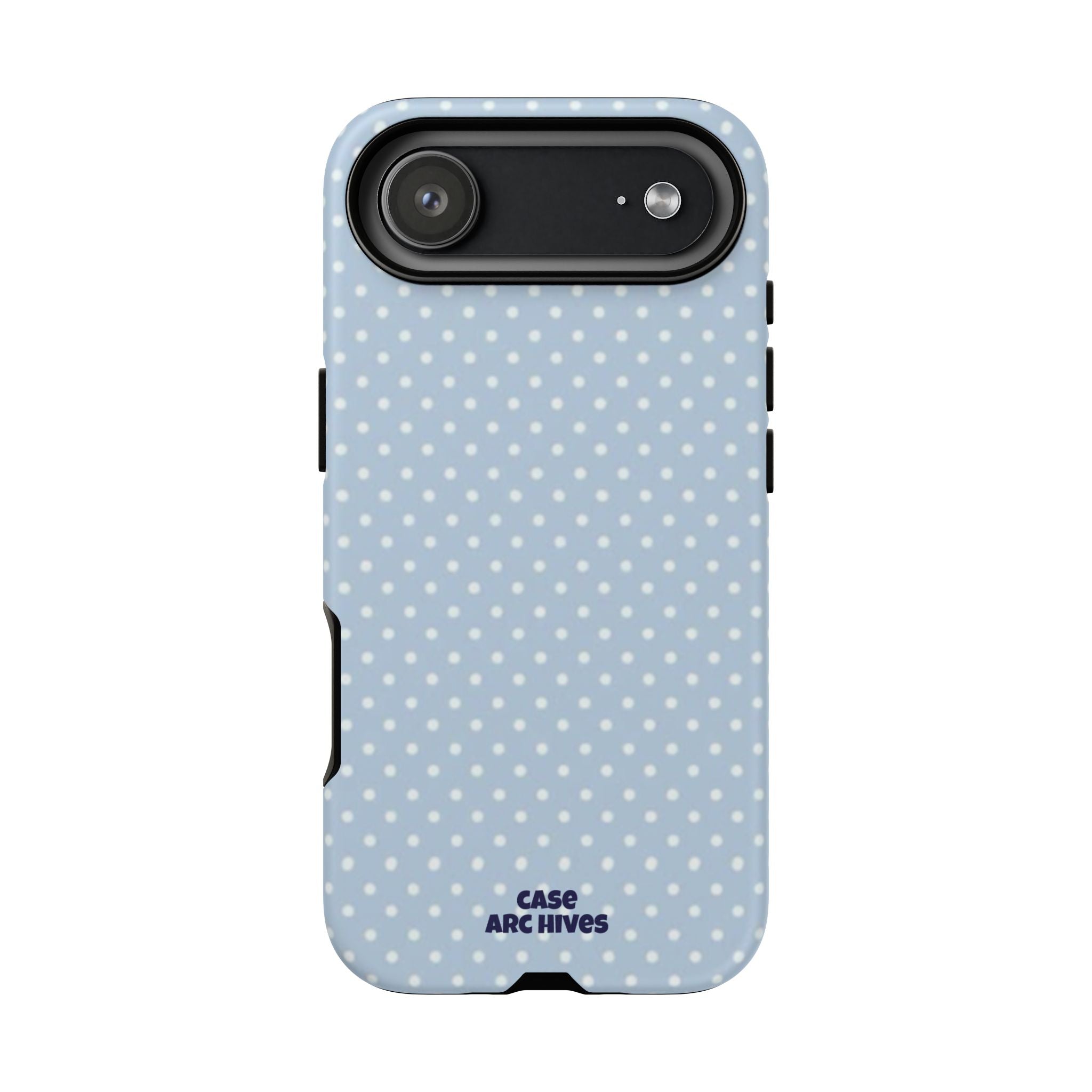 Pastel Blue Polka Dot Tough Phone Case — Protective iPhone Cover