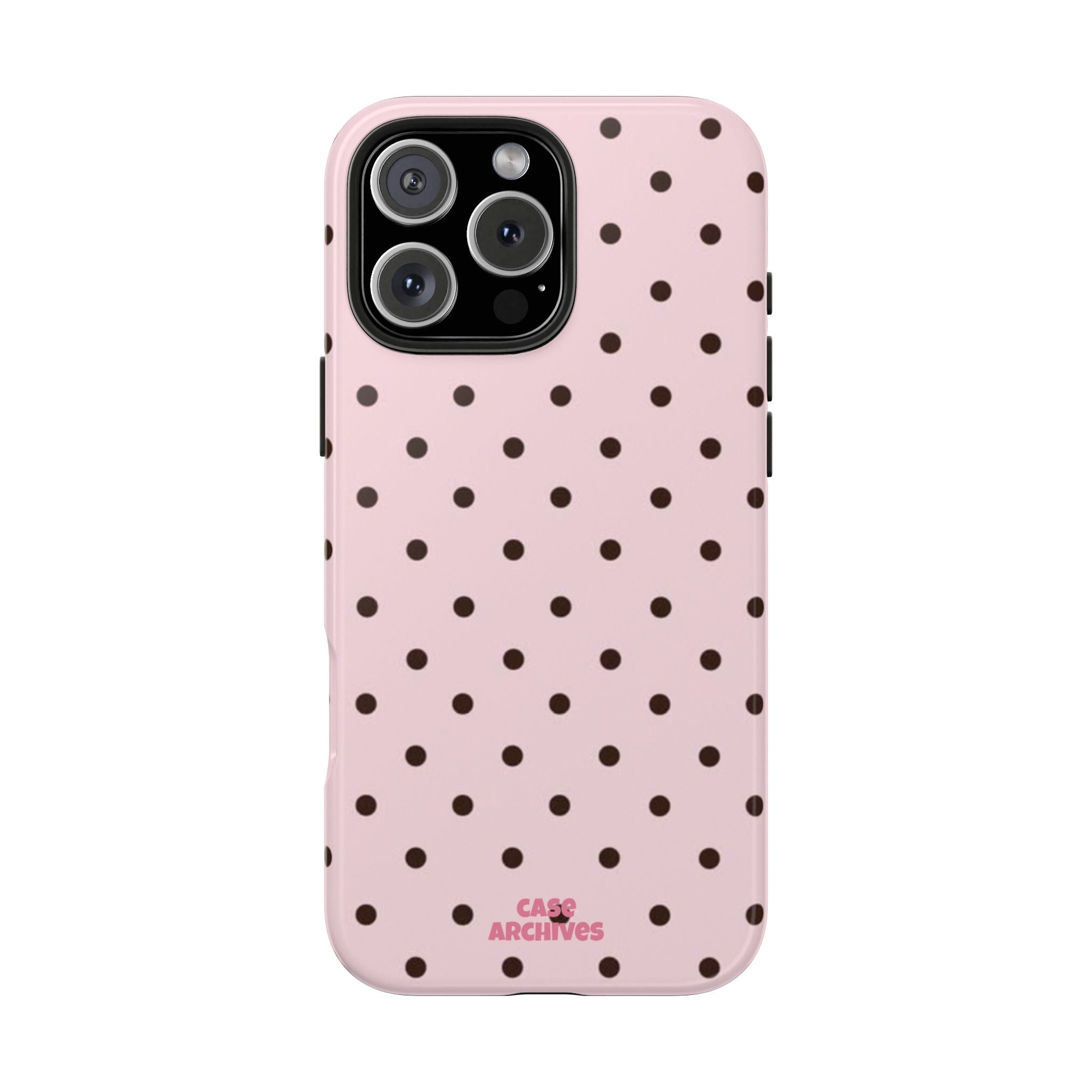 Pink polka dot Tough Phone Case – Slim Protective iPhone Cover