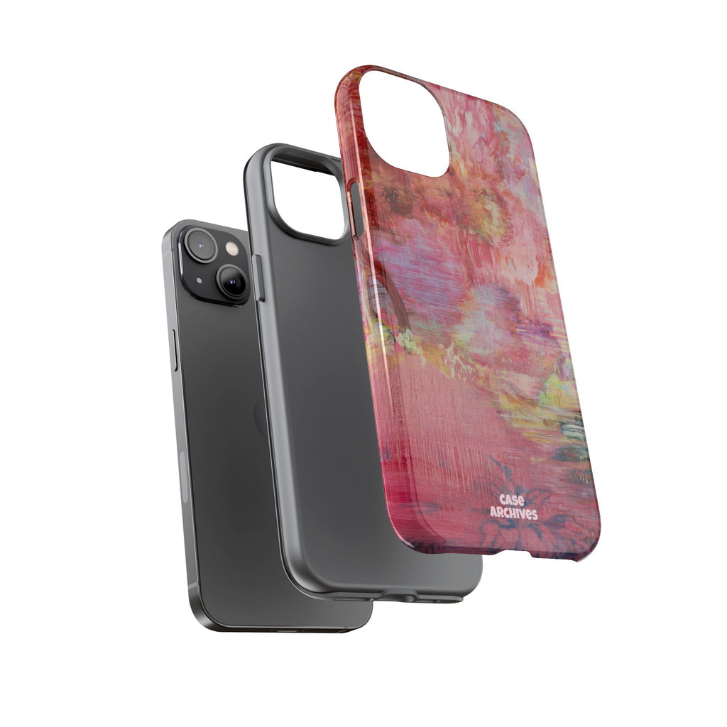 Floral Pink Abstract Phone Case — Tough Durable iPhone Cover