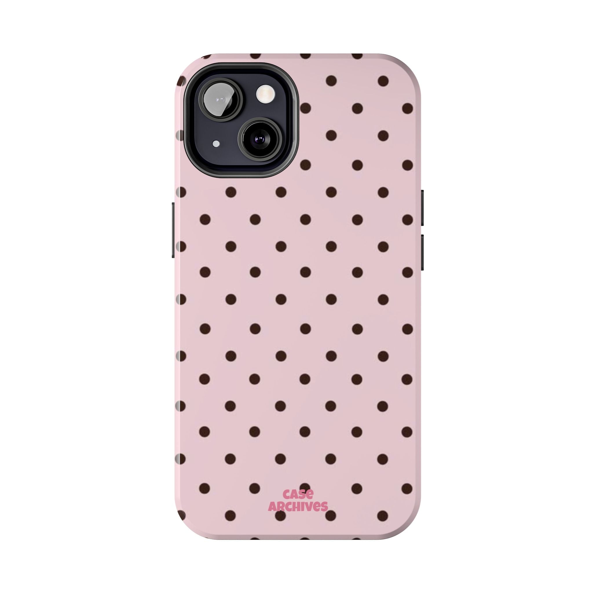 Pink polka dot Tough Phone Case – Slim Protective iPhone Cover