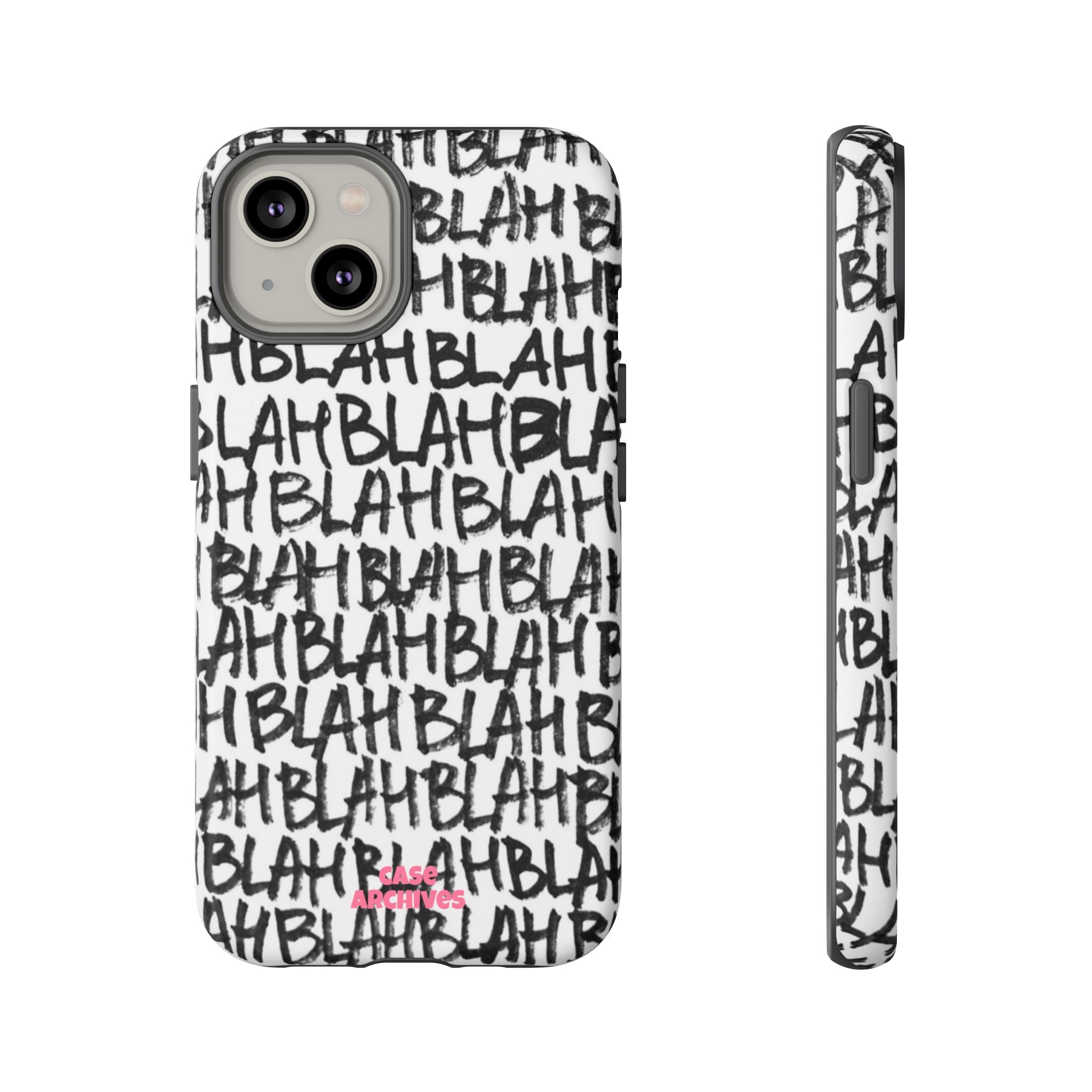 Phone Case — 'BLAH BLAH' Graffiti Text Protective Tough Case