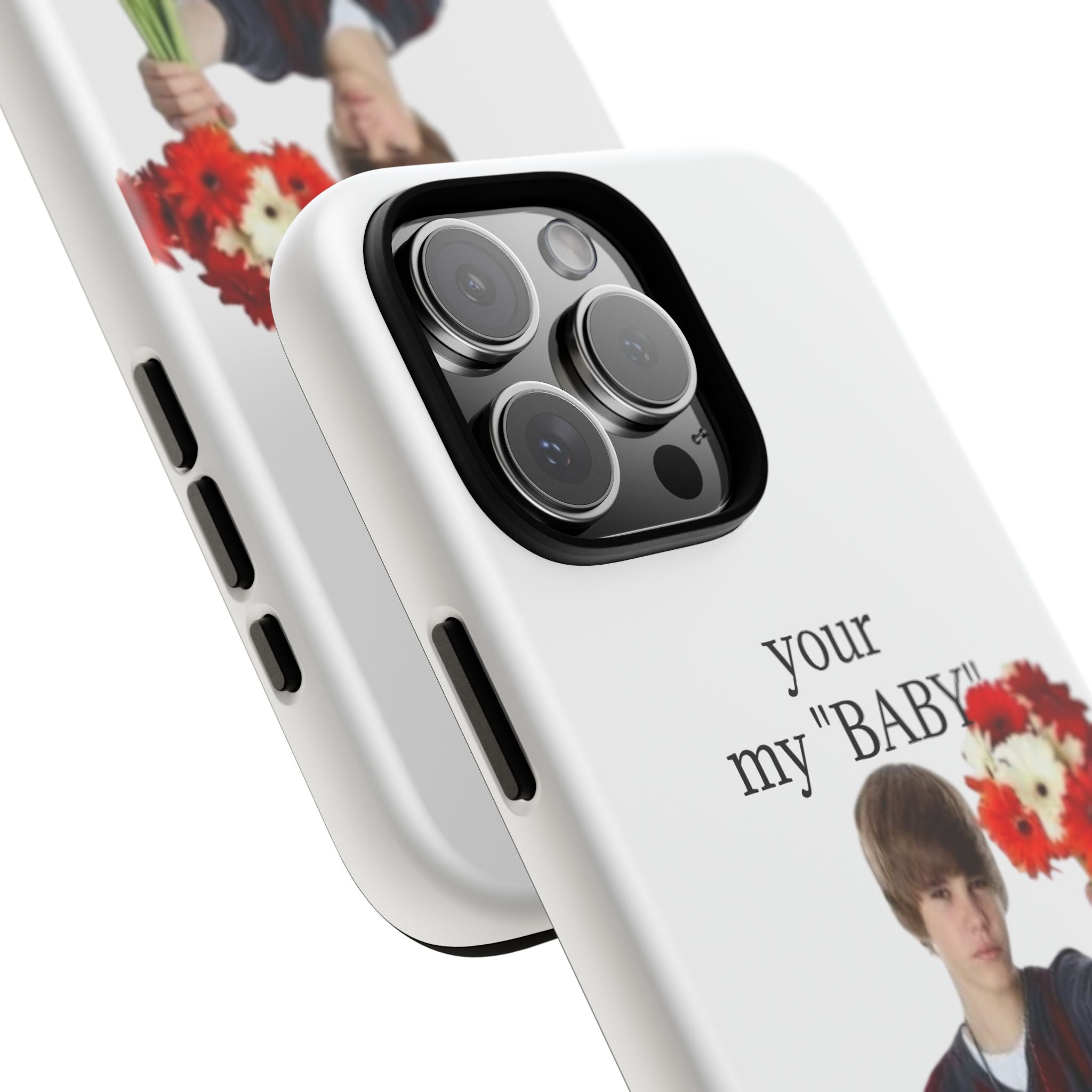“your my 'BABY'” Justin Retro Photo Floral Design