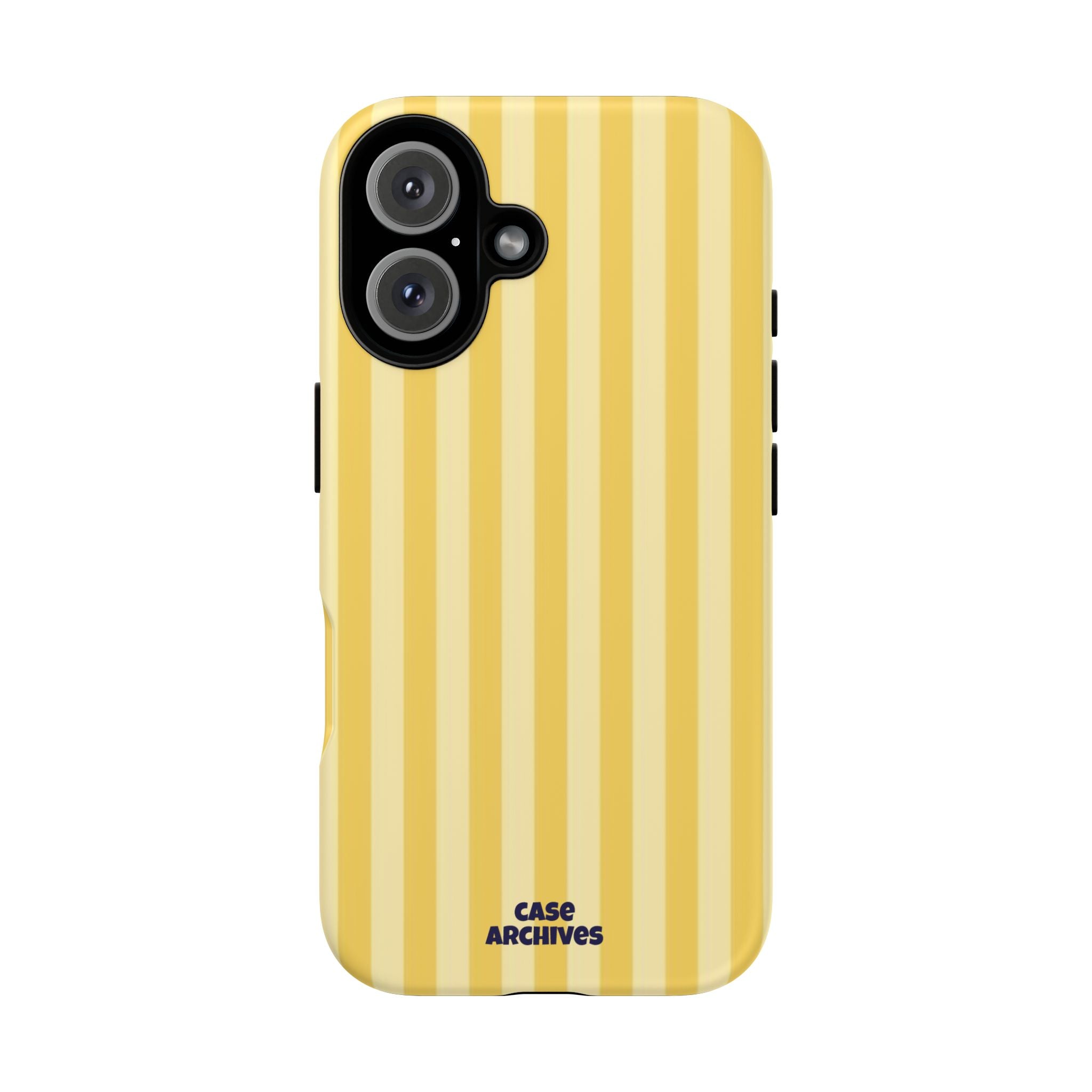 Yellow Striped Tough Phone Case – Durable Protective Cover (Case Archives)