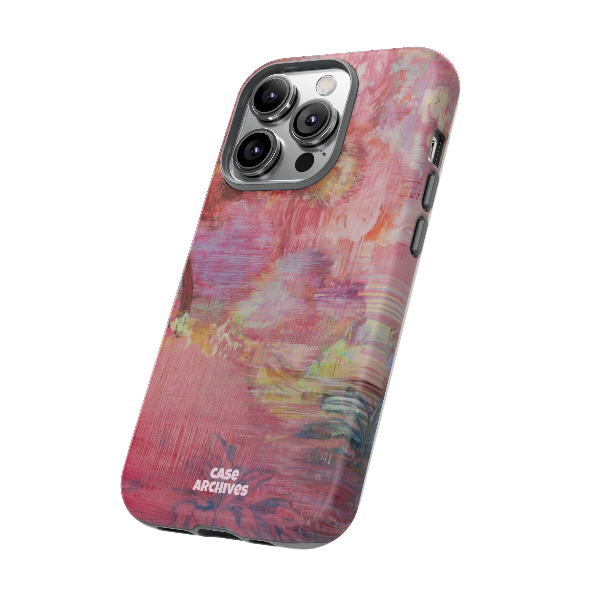 Floral Pink Abstract Phone Case — Tough Durable iPhone Cover