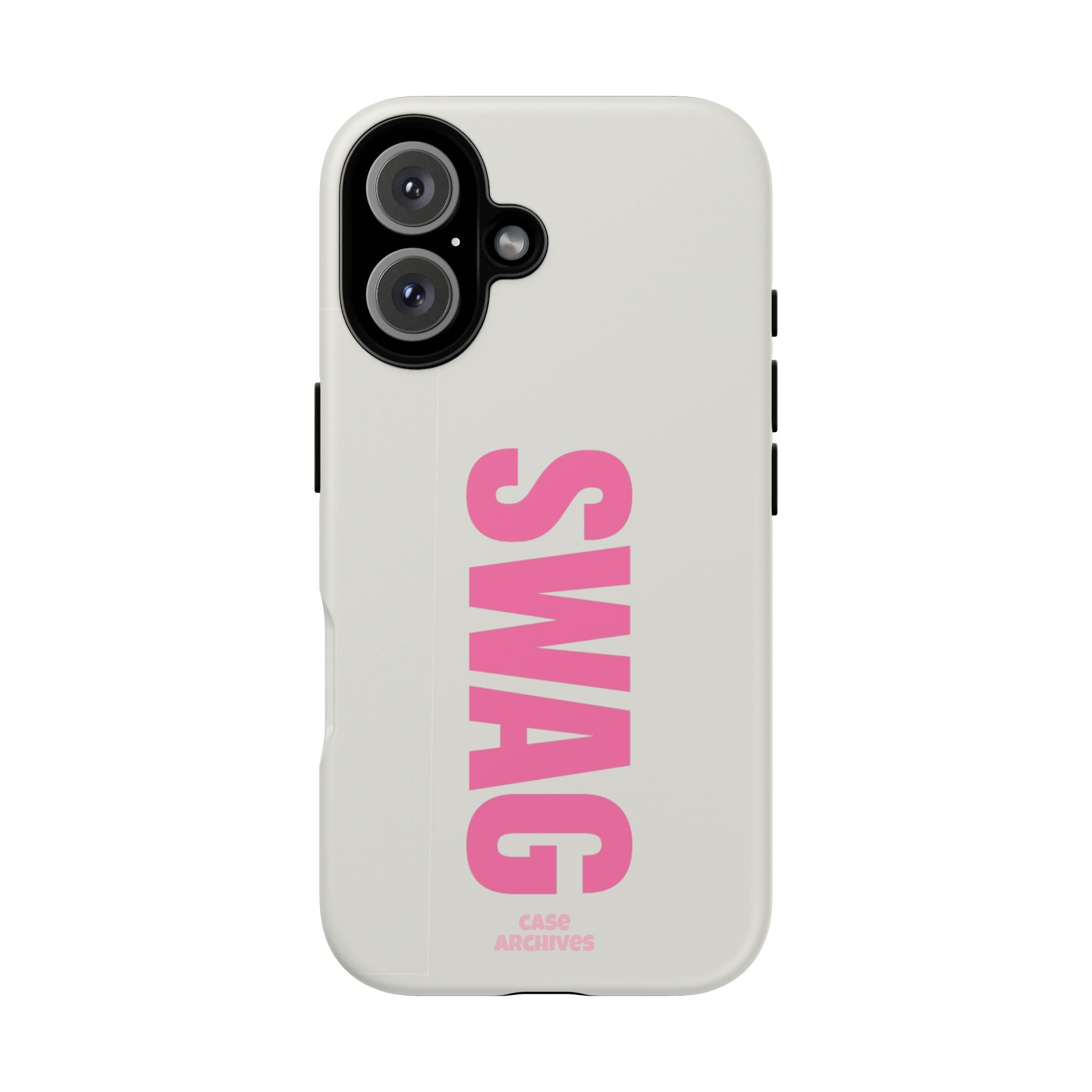 SWAG Phone Case — Bold Pink Vertical Text Tough Case