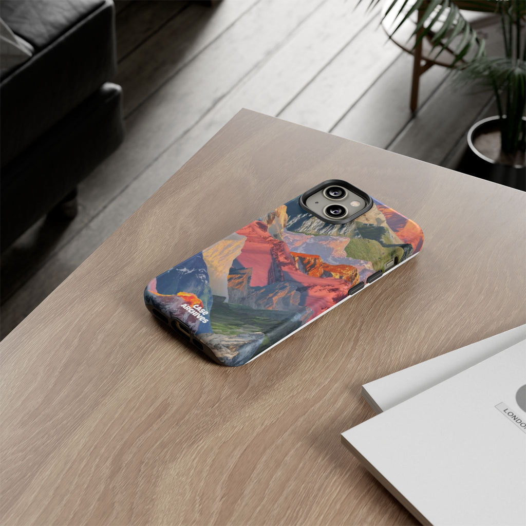 Tough Cases Colorful Mountain Landscape Phone Case — Durable Protective iPhone Cover