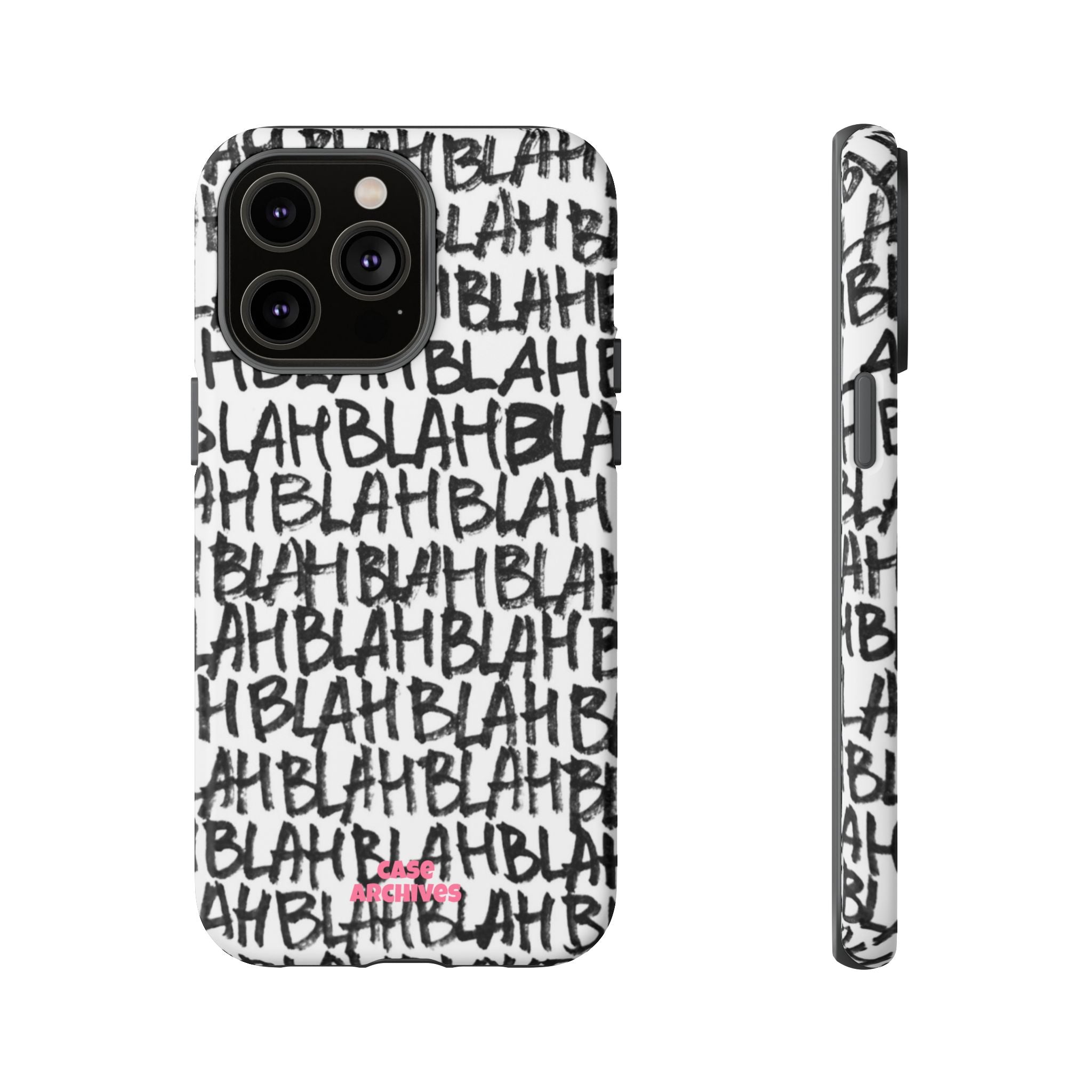 Phone Case — 'BLAH BLAH' Graffiti Text Protective Tough Case