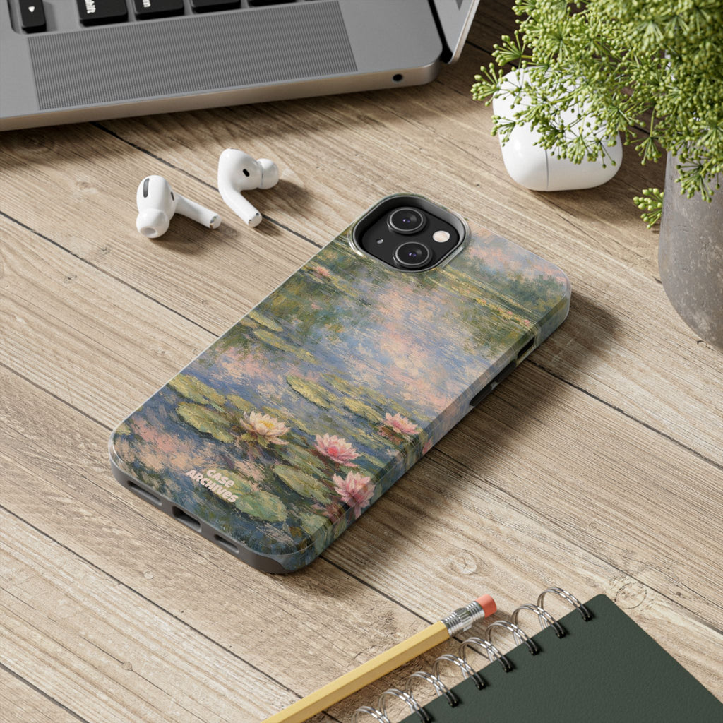 Water Lily Tough Phone Case — Monet-Inspired Floral Protective Phone Cover