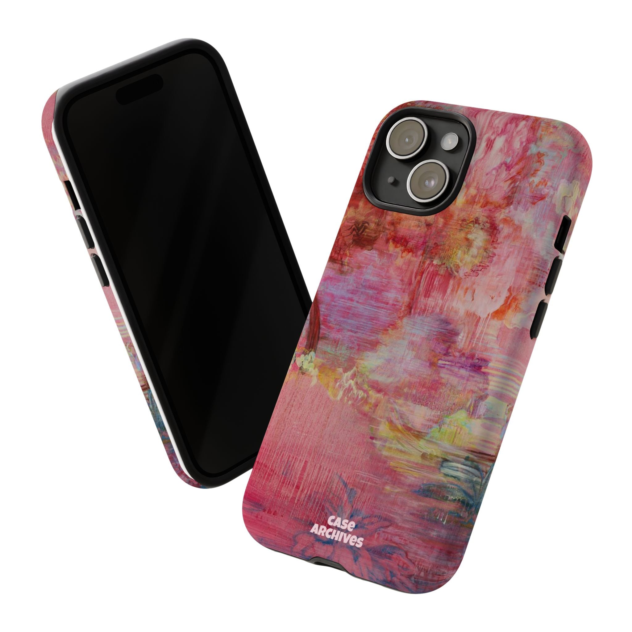 Floral Pink Abstract Phone Case — Tough Durable iPhone Cover