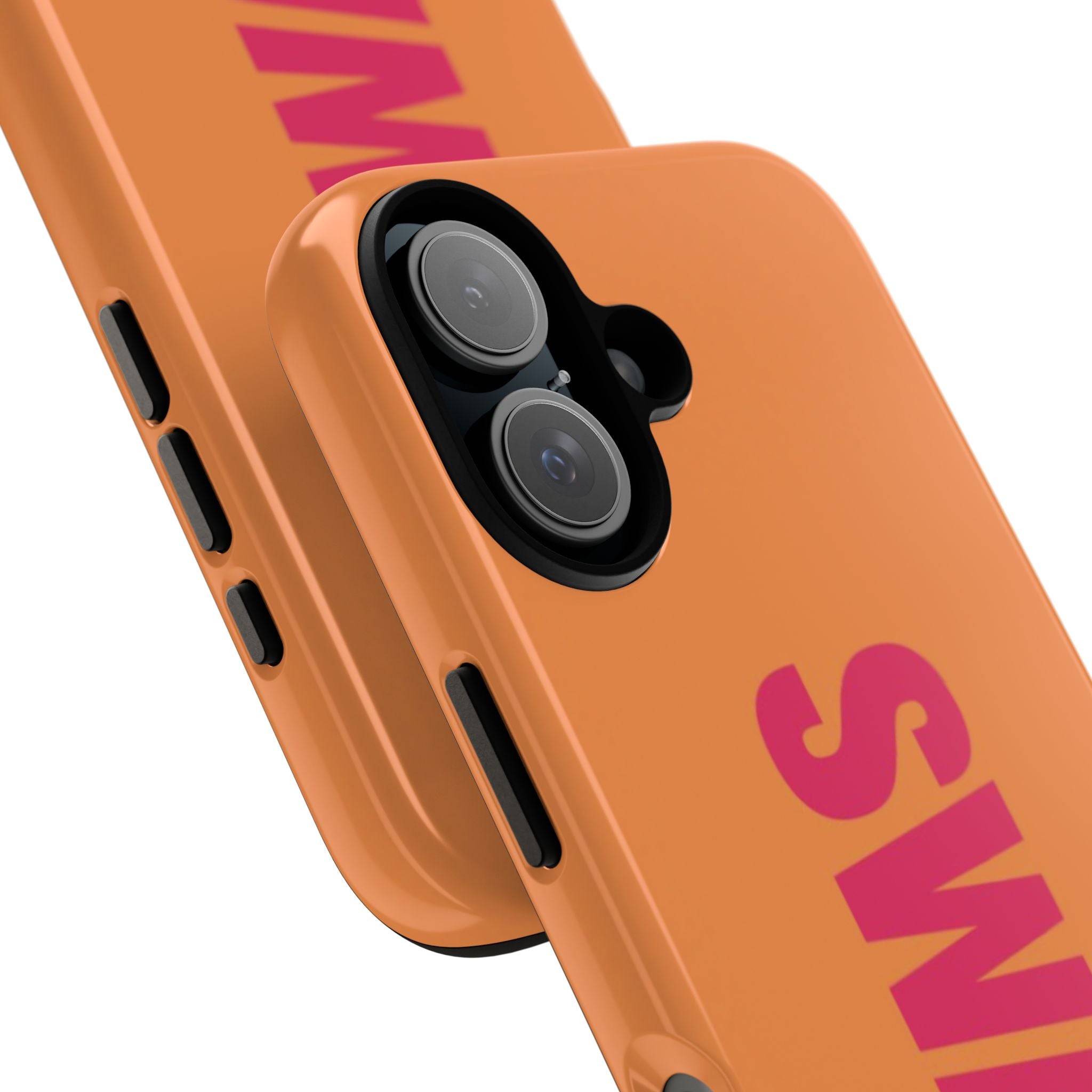 SWAG vertical text Tough Case | orange phone case, bold typography