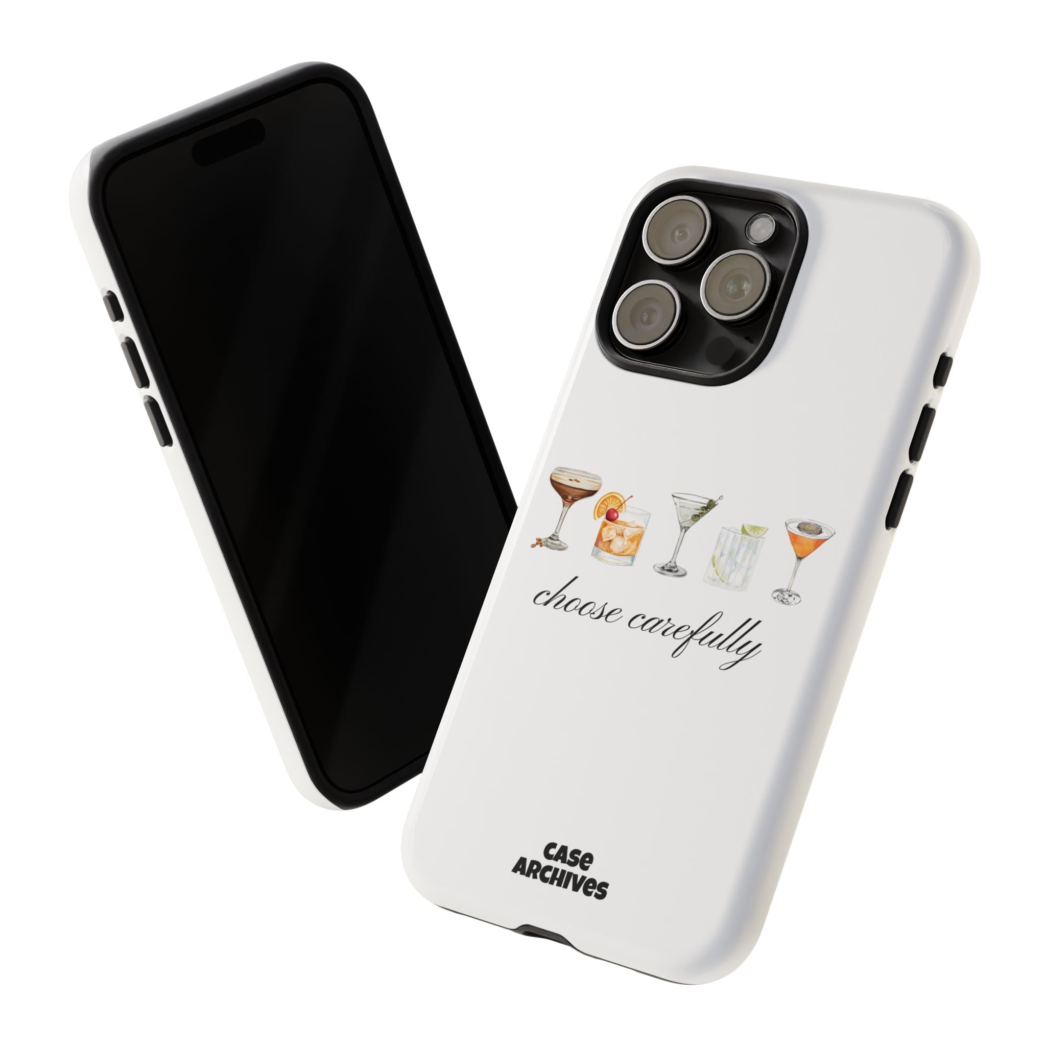 Choose Carefully cocktail illustrations Tough Case | phone cover, bar drink design