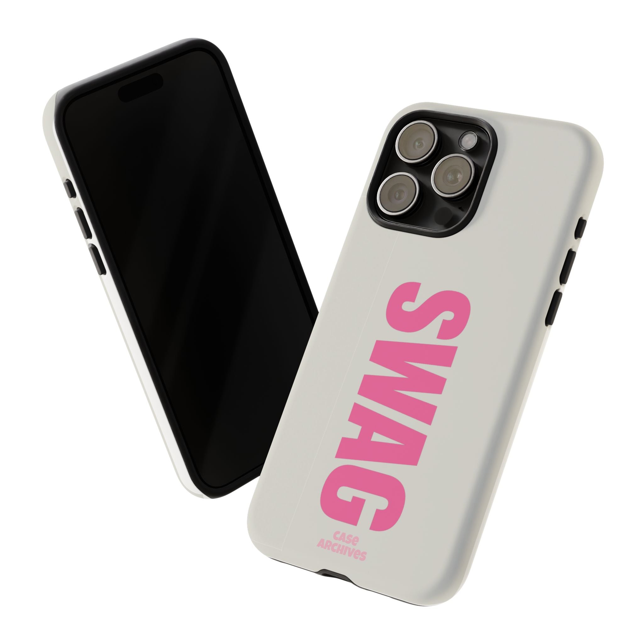 SWAG Phone Case — Bold Pink Vertical Text Tough Case