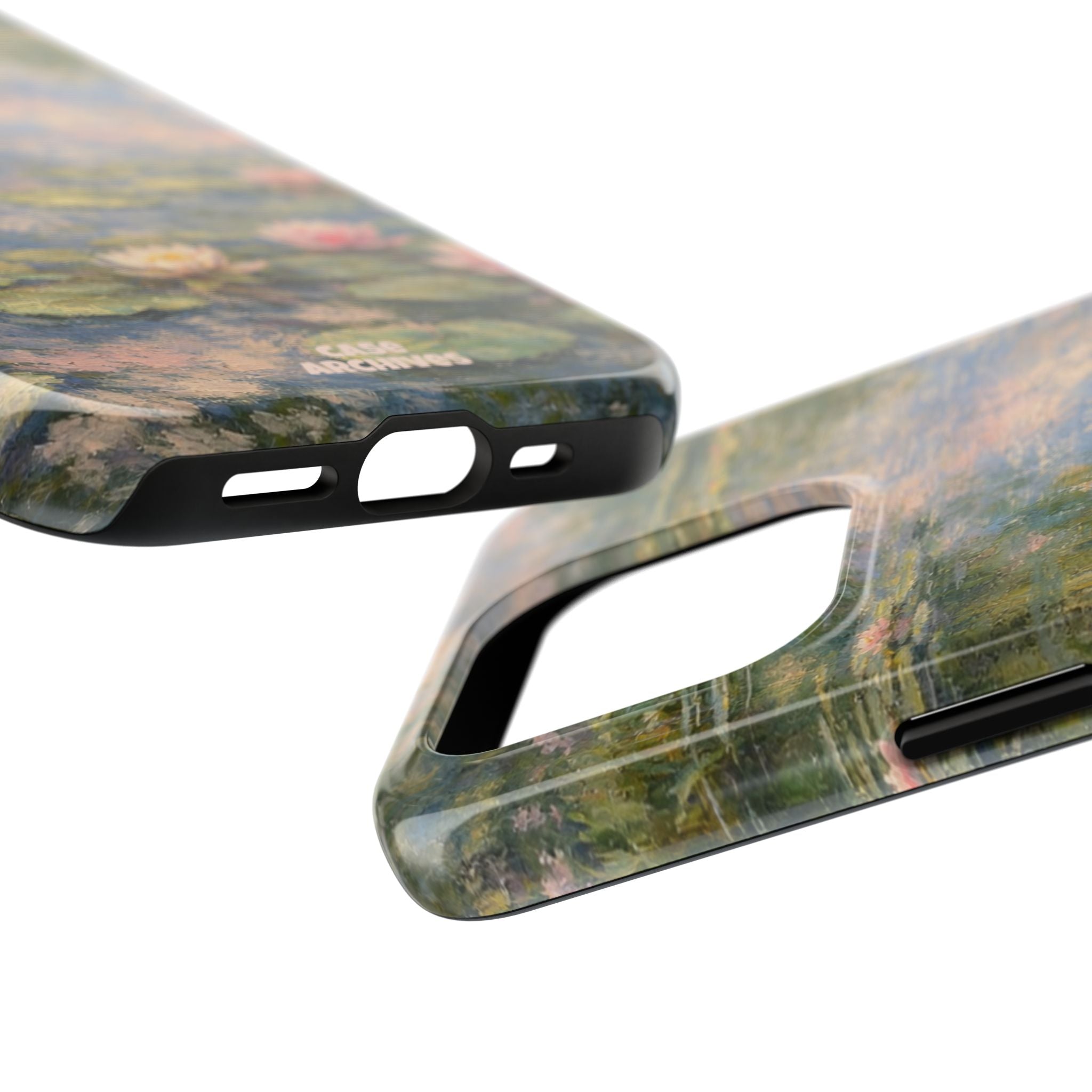 Water Lily Tough Phone Case — Monet-Inspired Floral Protective Phone Cover