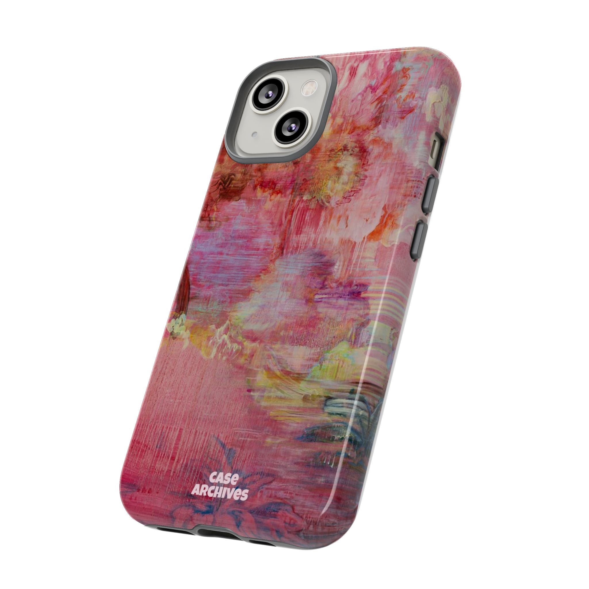 Floral Pink Abstract Phone Case — Tough Durable iPhone Cover