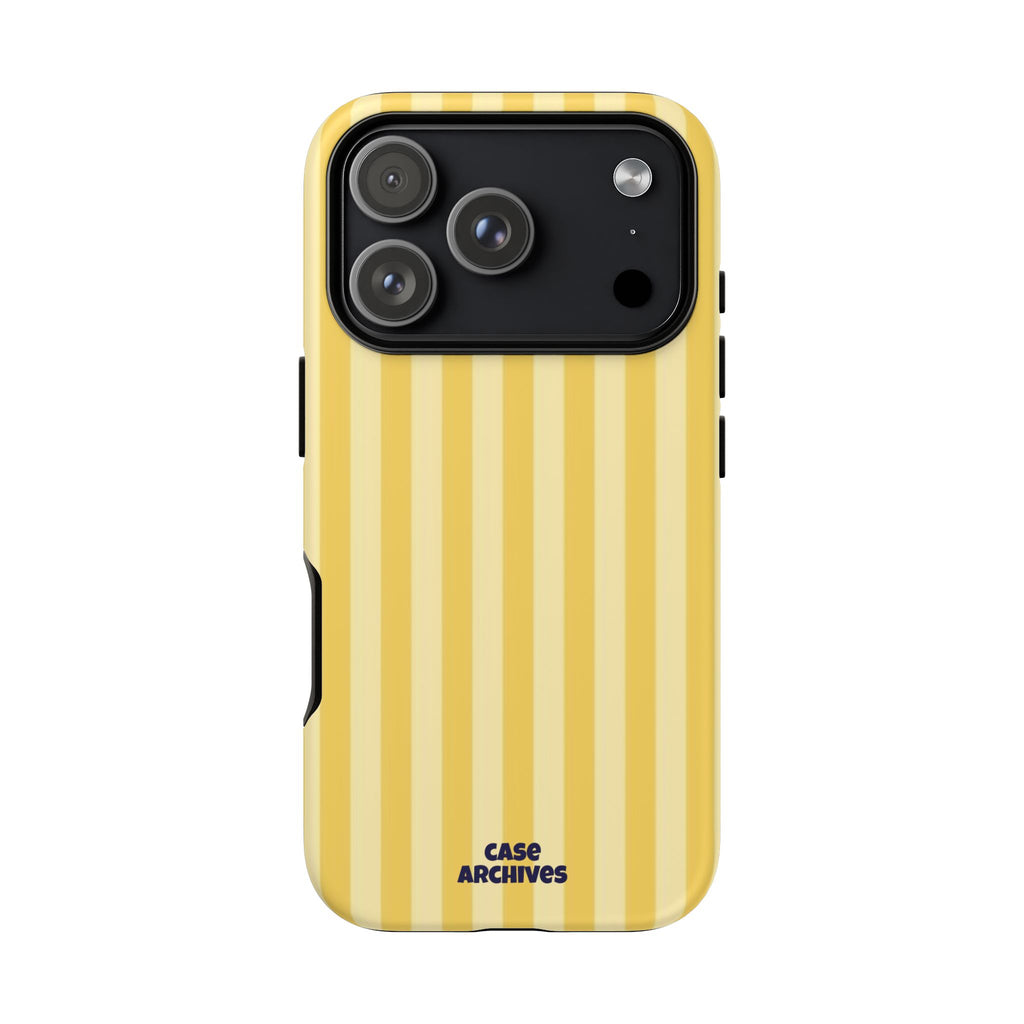 Yellow Striped Tough Phone Case – Durable Protective Cover (Case Archives)