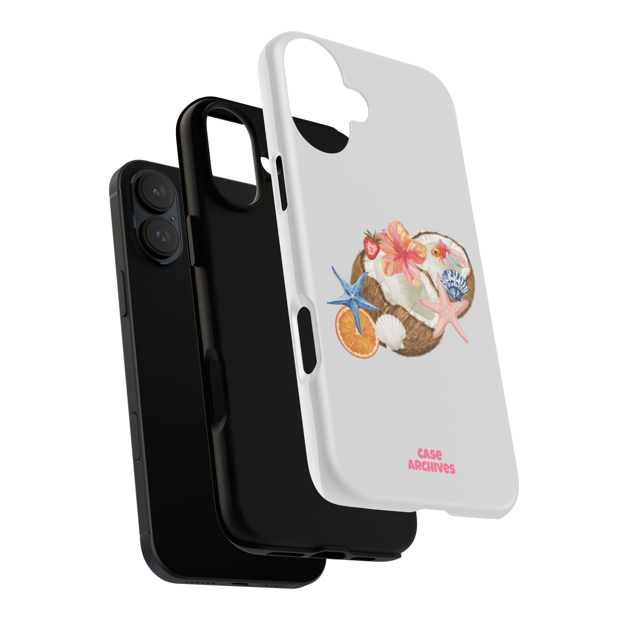 Beach Shells Tough Phone Case — Tropical Starfish & Hibiscus Design