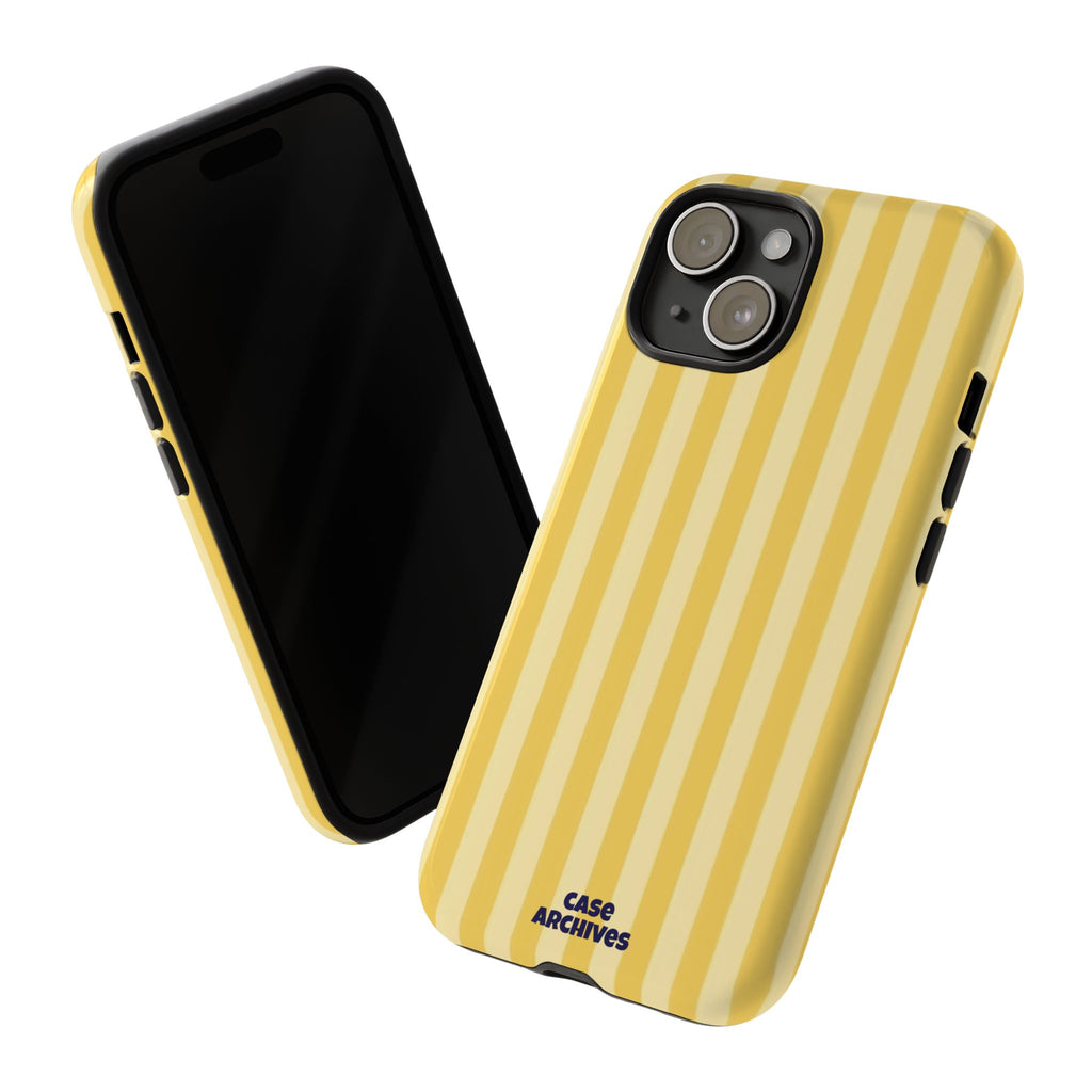 Yellow Striped Tough Phone Case – Durable Protective Cover (Case Archives)