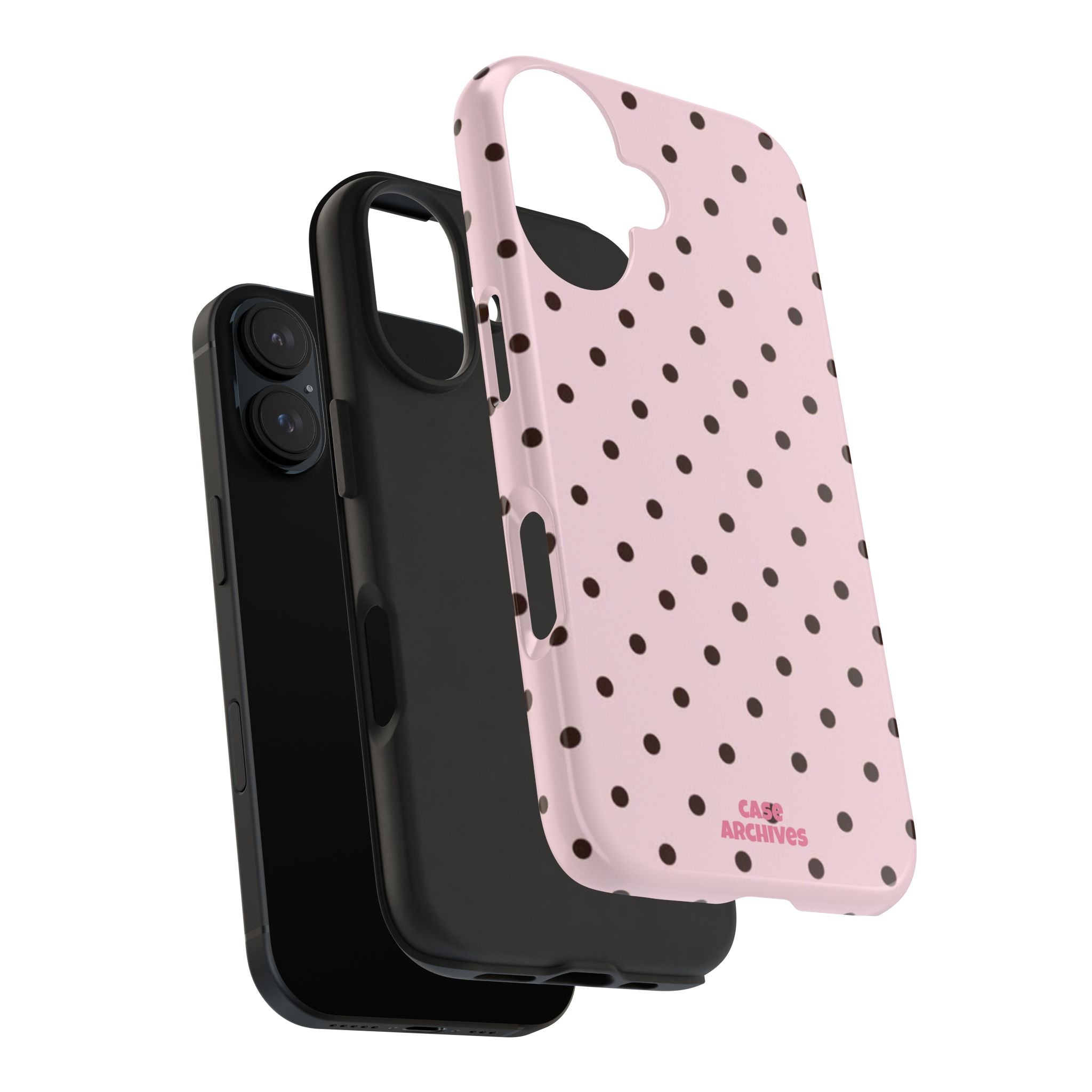 Pink polka dot Tough Phone Case – Slim Protective iPhone Cover