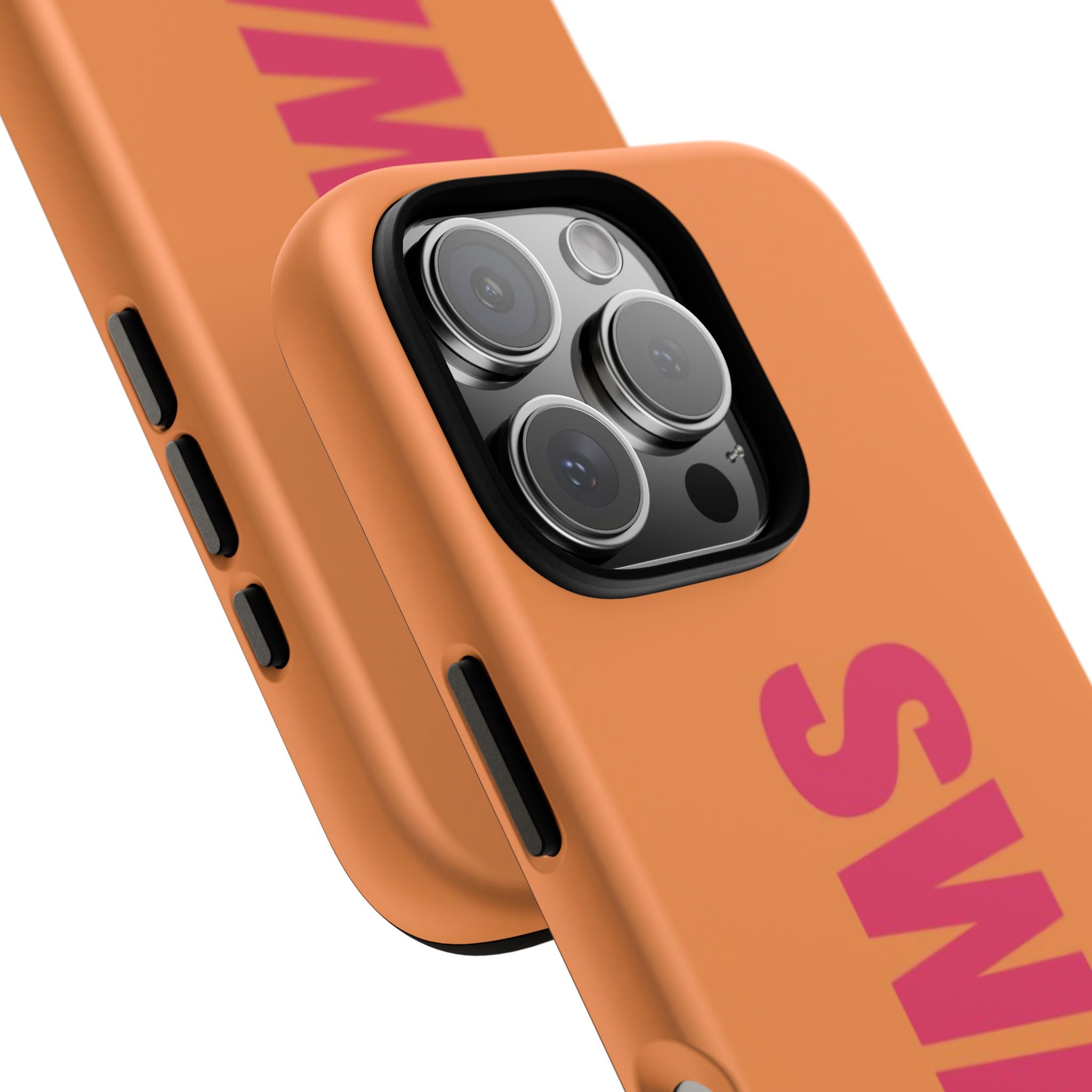 SWAG vertical text Tough Case | orange phone case, bold typography