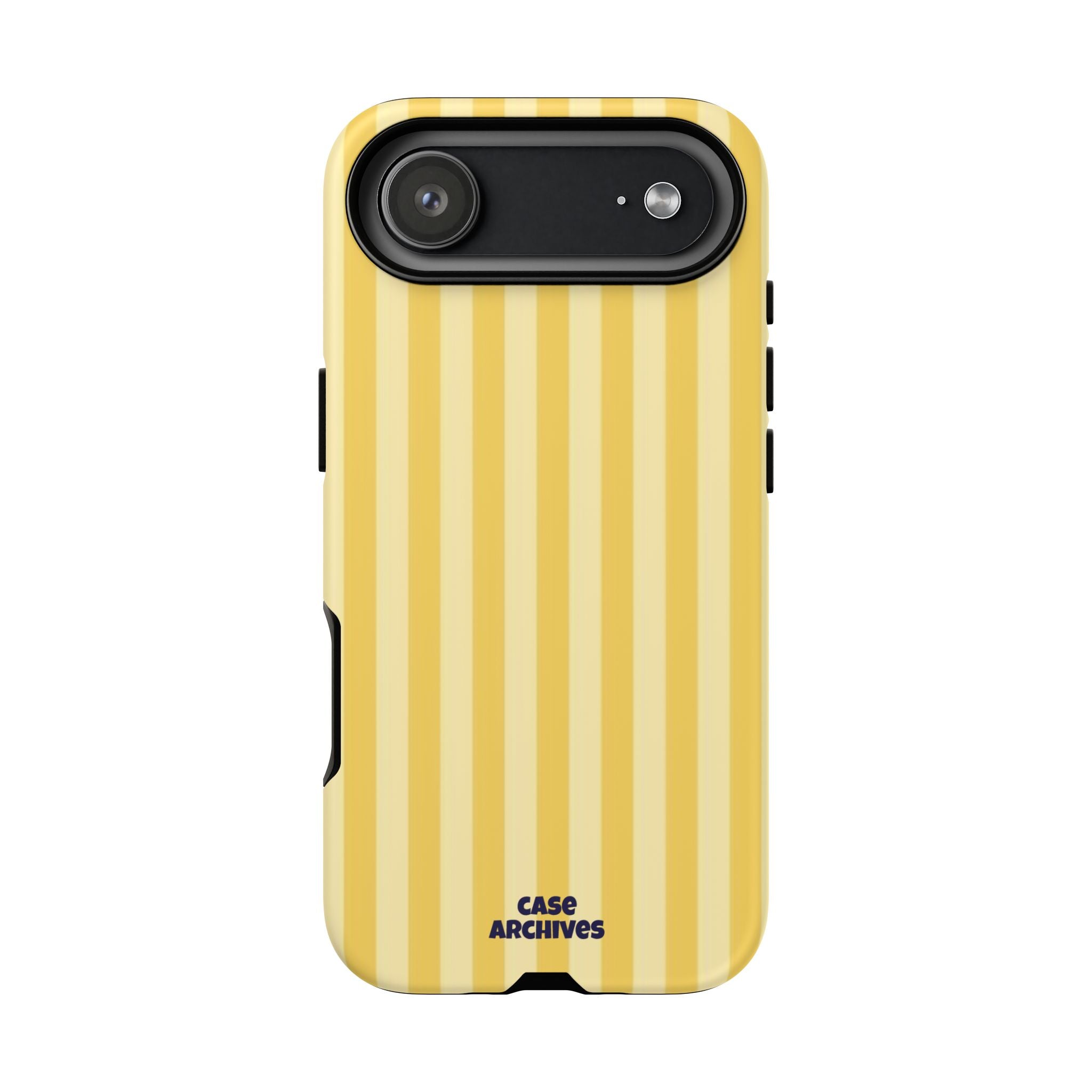 Yellow Striped Tough Phone Case – Durable Protective Cover (Case Archives)