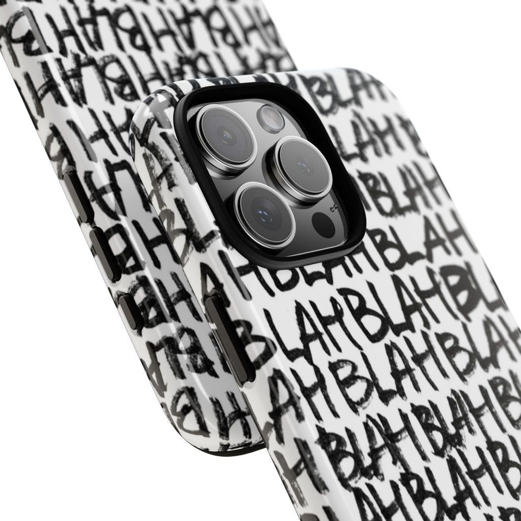 Phone Case — 'BLAH BLAH' Graffiti Text Protective Tough Case