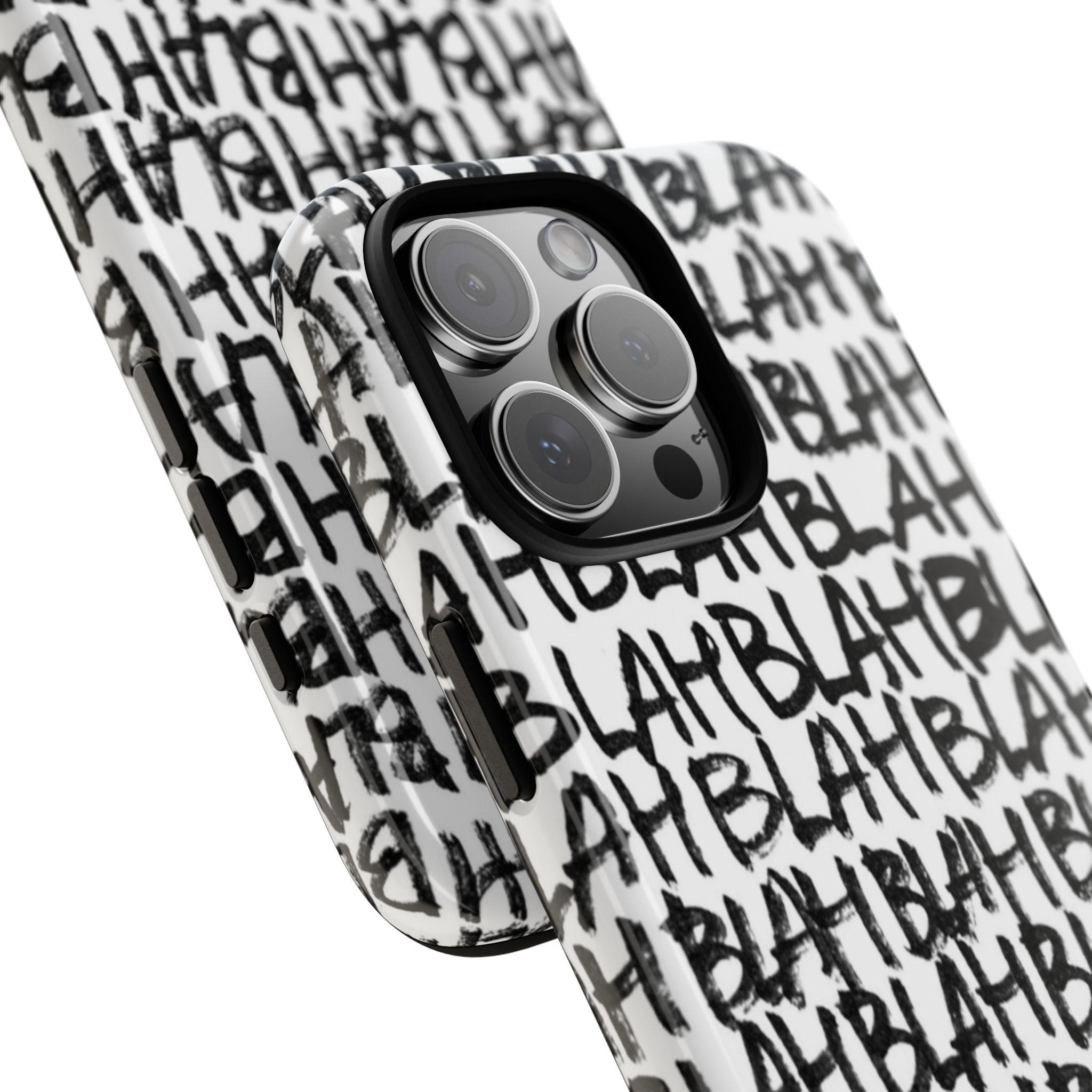 Phone Case — 'BLAH BLAH' Graffiti Text Protective Tough Case