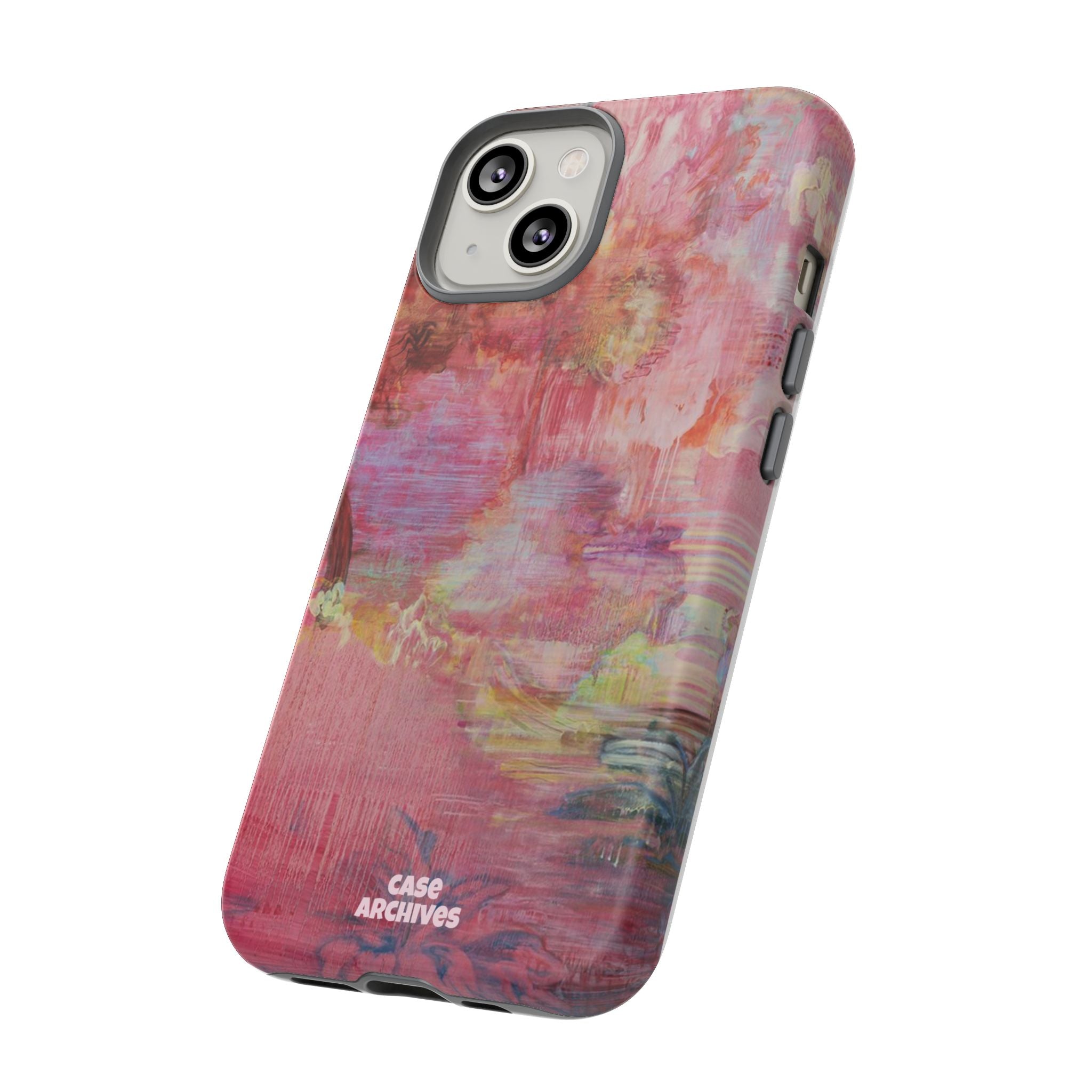 Floral Pink Abstract Phone Case — Tough Durable iPhone Cover