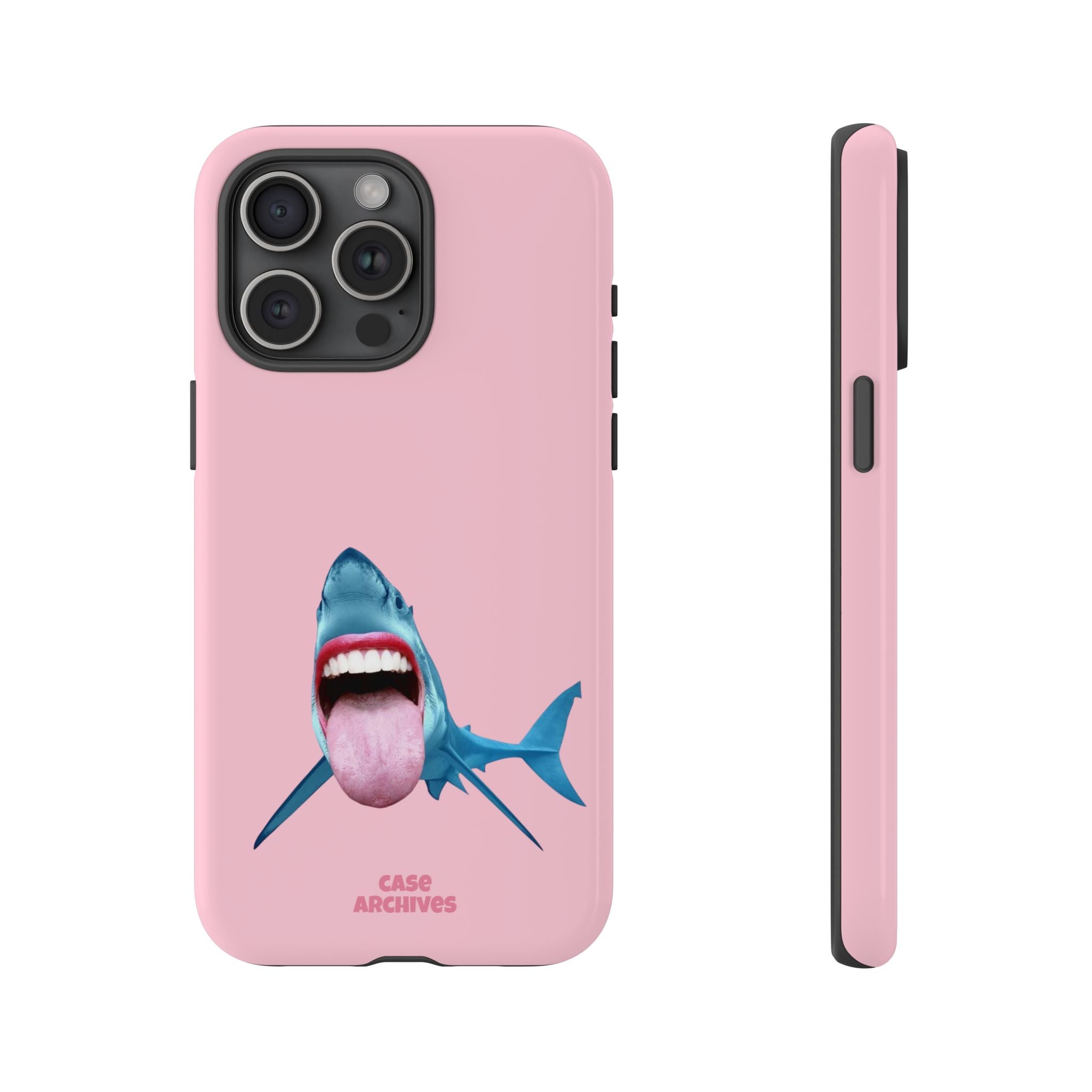 Shark tongue out- funny case