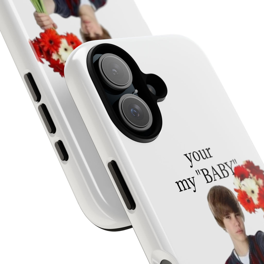 “your my 'BABY'” Justin Retro Photo Floral Design