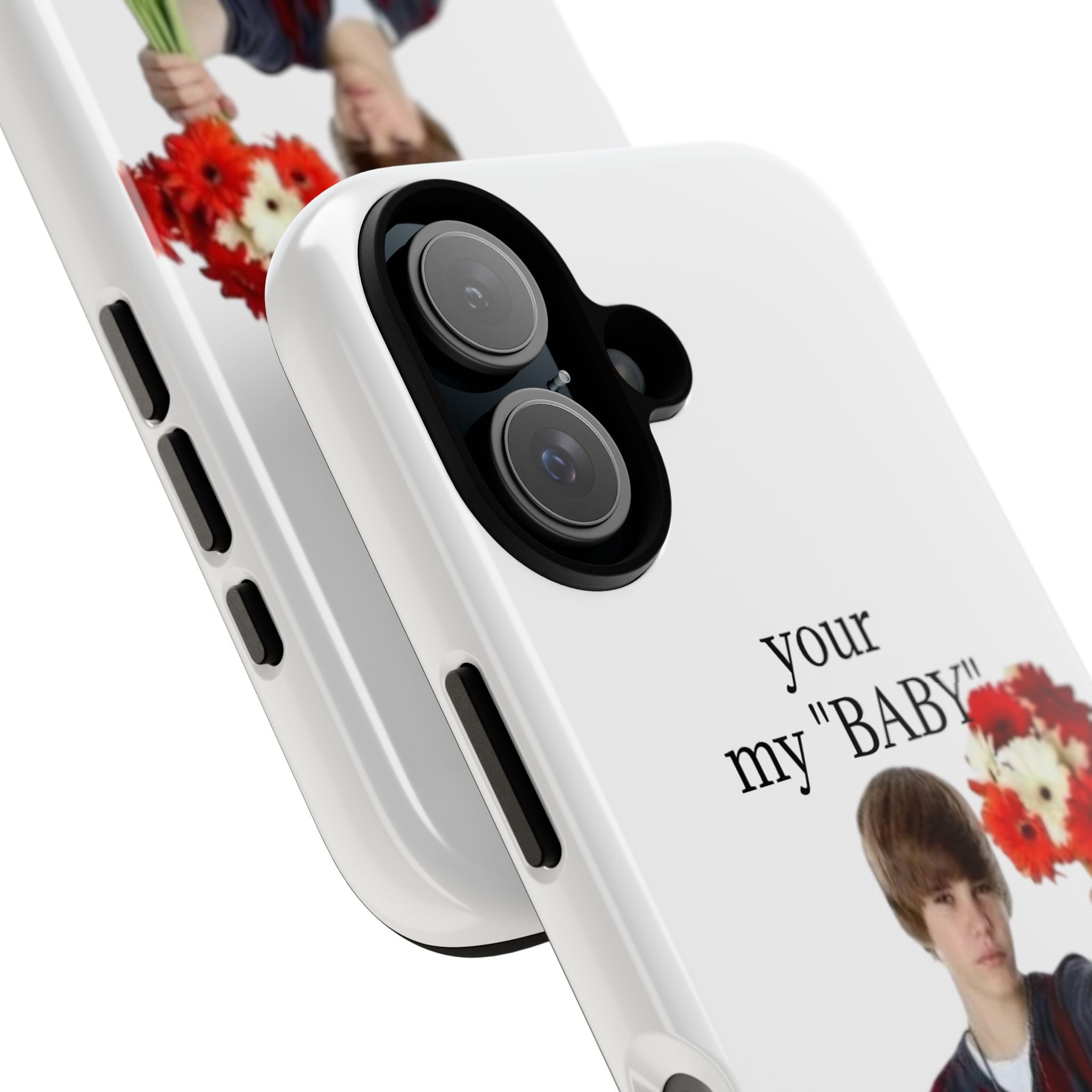 “your my 'BABY'” Justin Retro Photo Floral Design