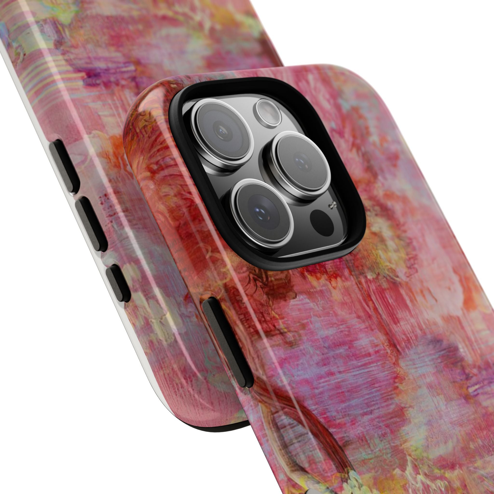 Floral Pink Abstract Phone Case — Tough Durable iPhone Cover