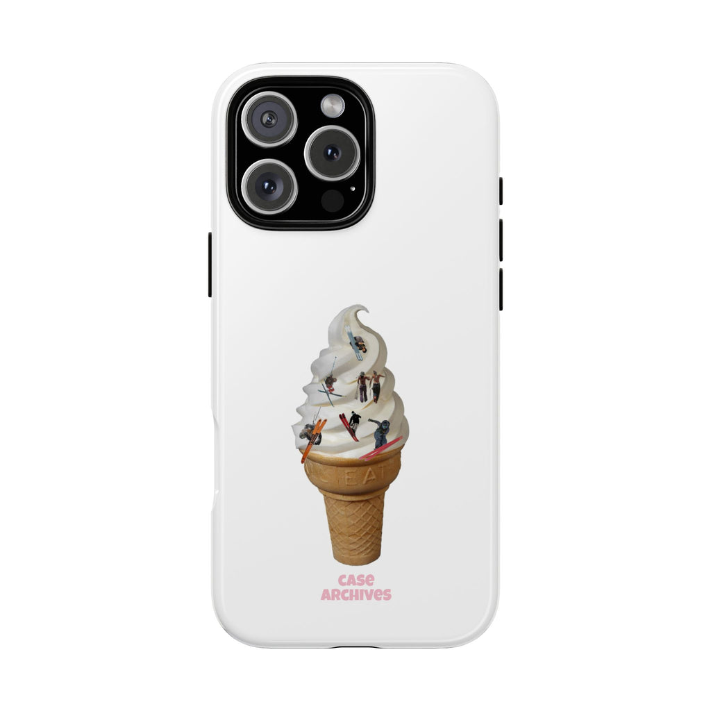 Ice Cream Cone x ski sleds  Phone Case — 'Case Archives' Soft-Serve Graphic Protective Cover