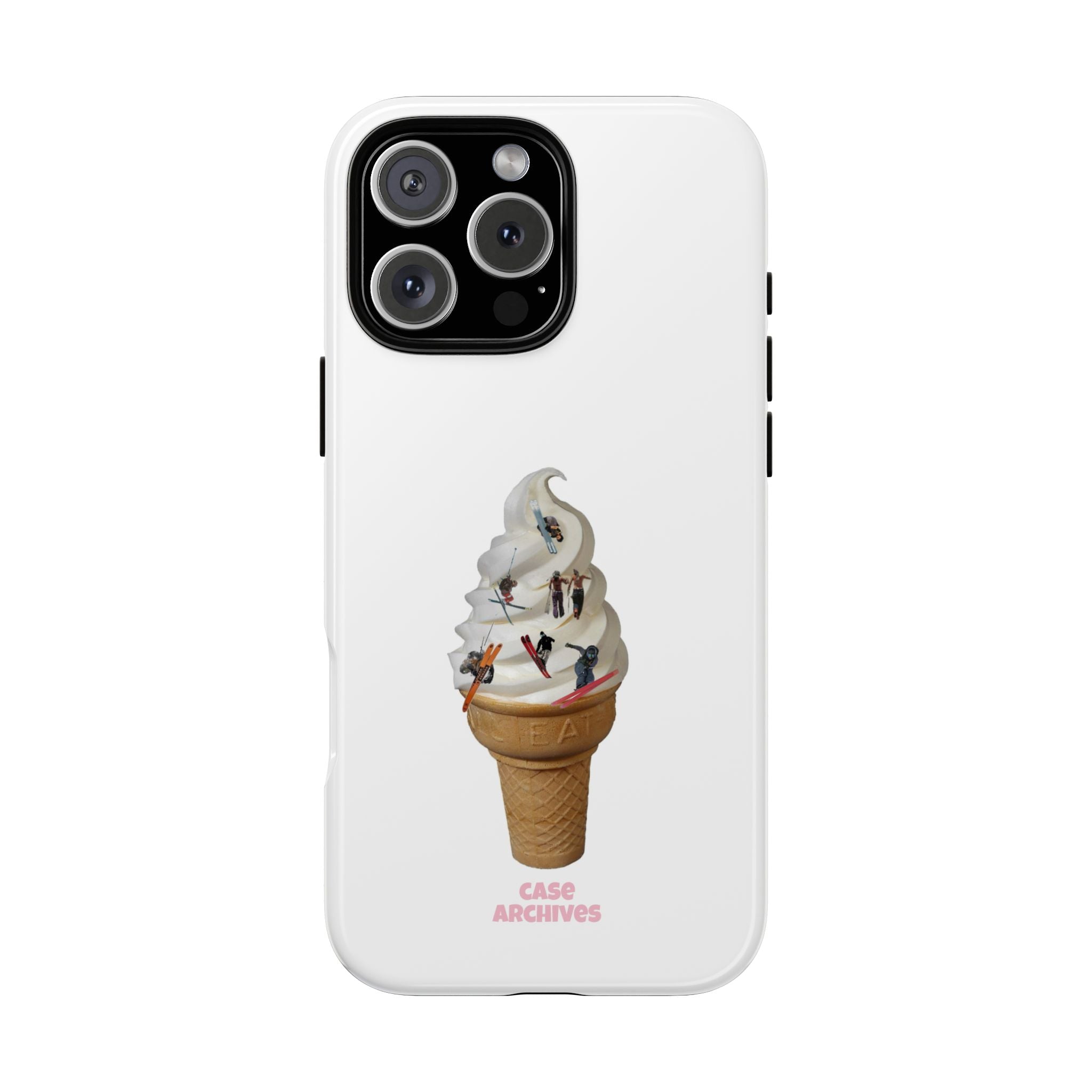 Ice Cream Cone x ski sleds  Phone Case — 'Case Archives' Soft-Serve Graphic Protective Cover