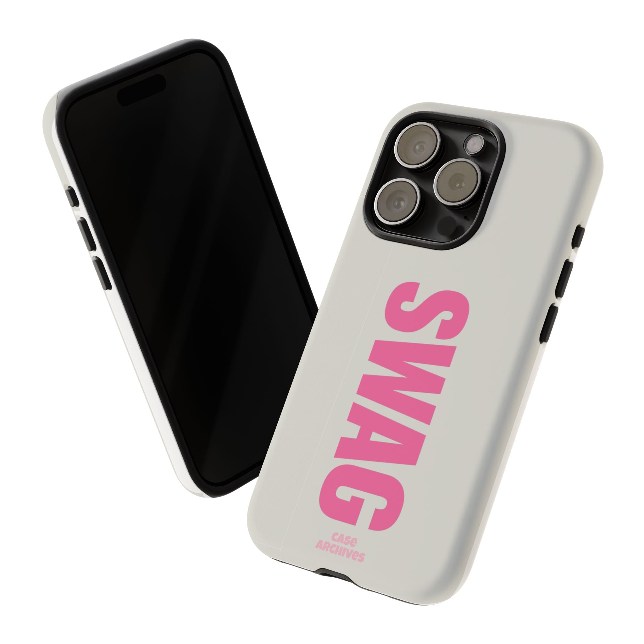 SWAG Phone Case — Bold Pink Vertical Text Tough Case