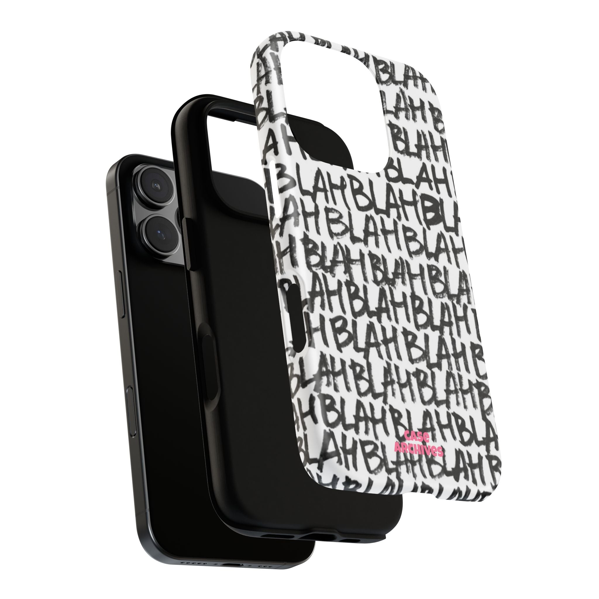 Phone Case — 'BLAH BLAH' Graffiti Text Protective Tough Case