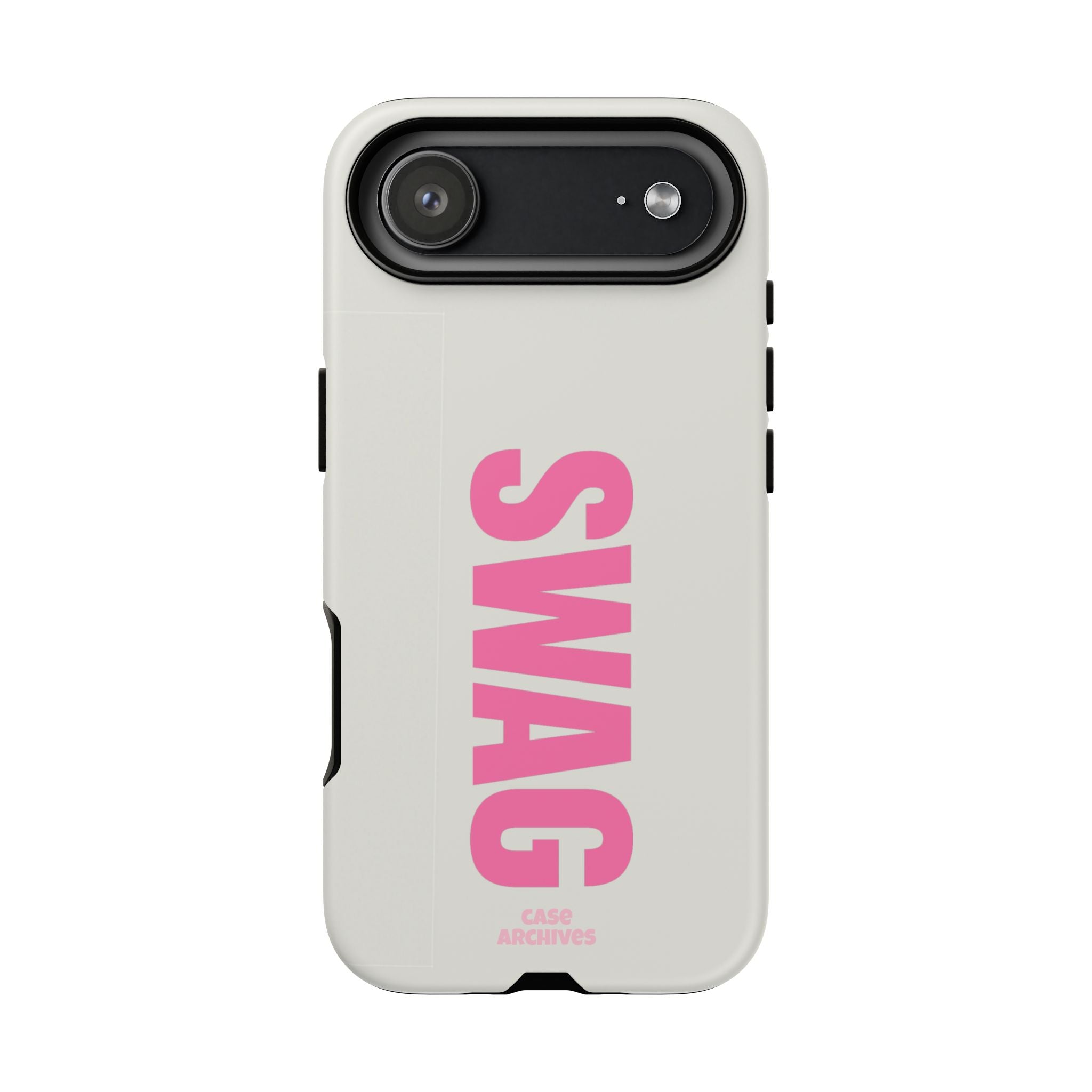 SWAG Phone Case — Bold Pink Vertical Text Tough Case