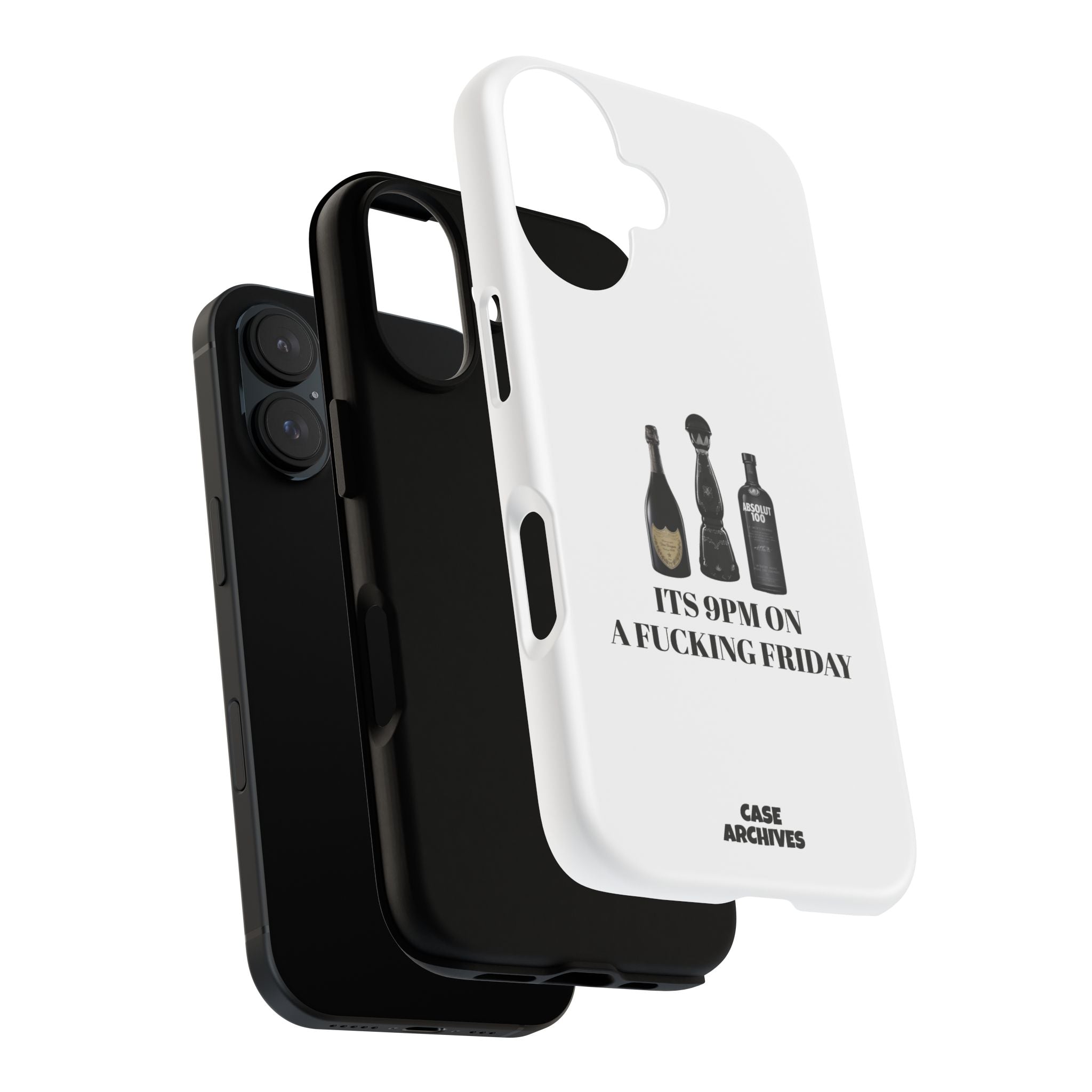 Phone Case — “It’s 9PM on a Fucking Friday” Bottle Graphic Protective Case