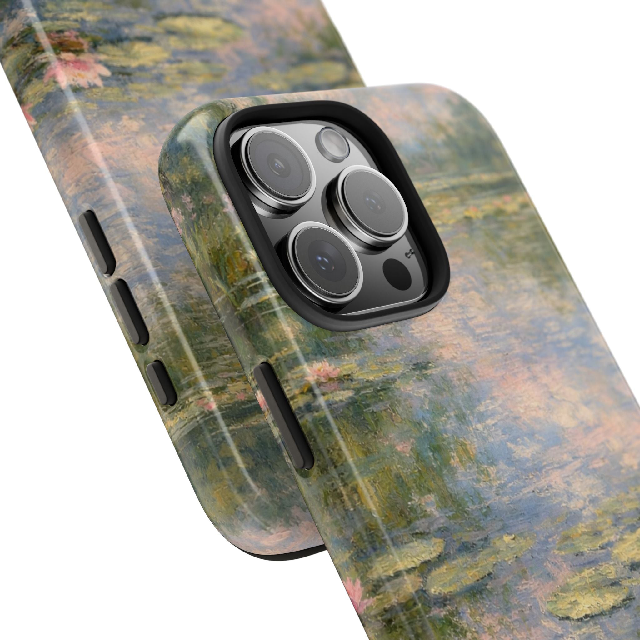 Water Lily Tough Phone Case — Monet-Inspired Floral Protective Phone Cover