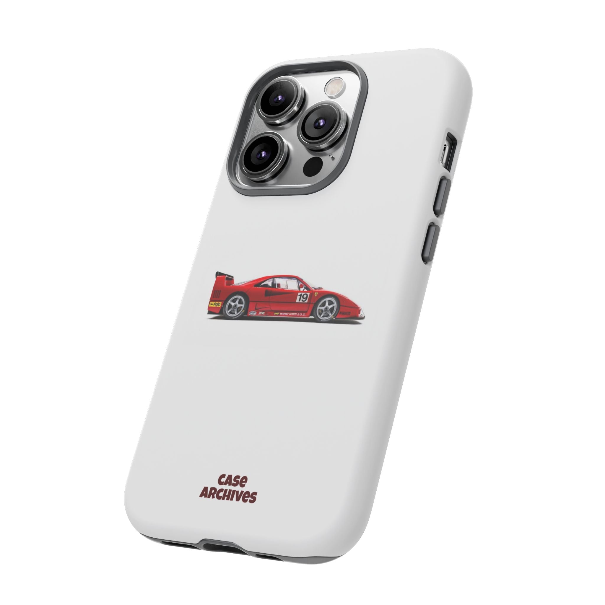 Phone Case — Red Vintage Race Car Design (Case Archives)