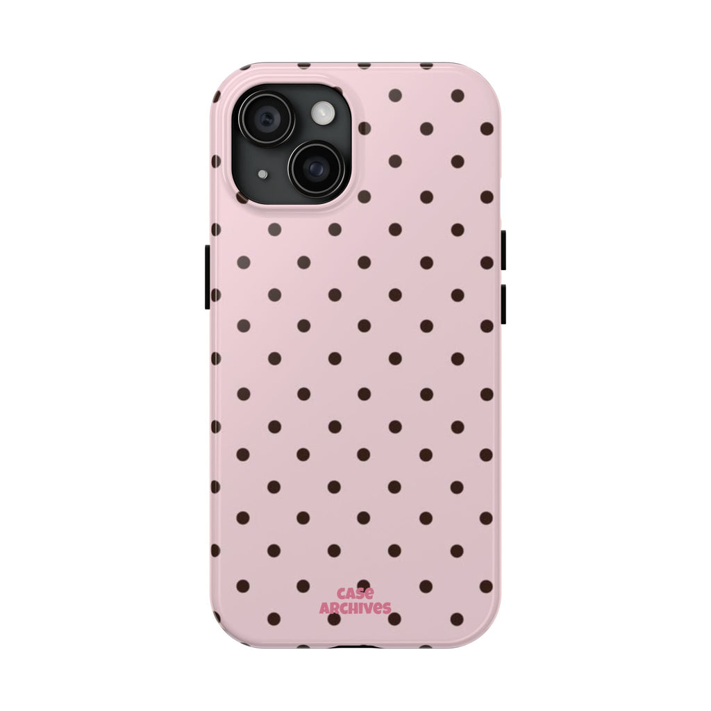 Pink polka dot Tough Phone Case – Slim Protective iPhone Cover