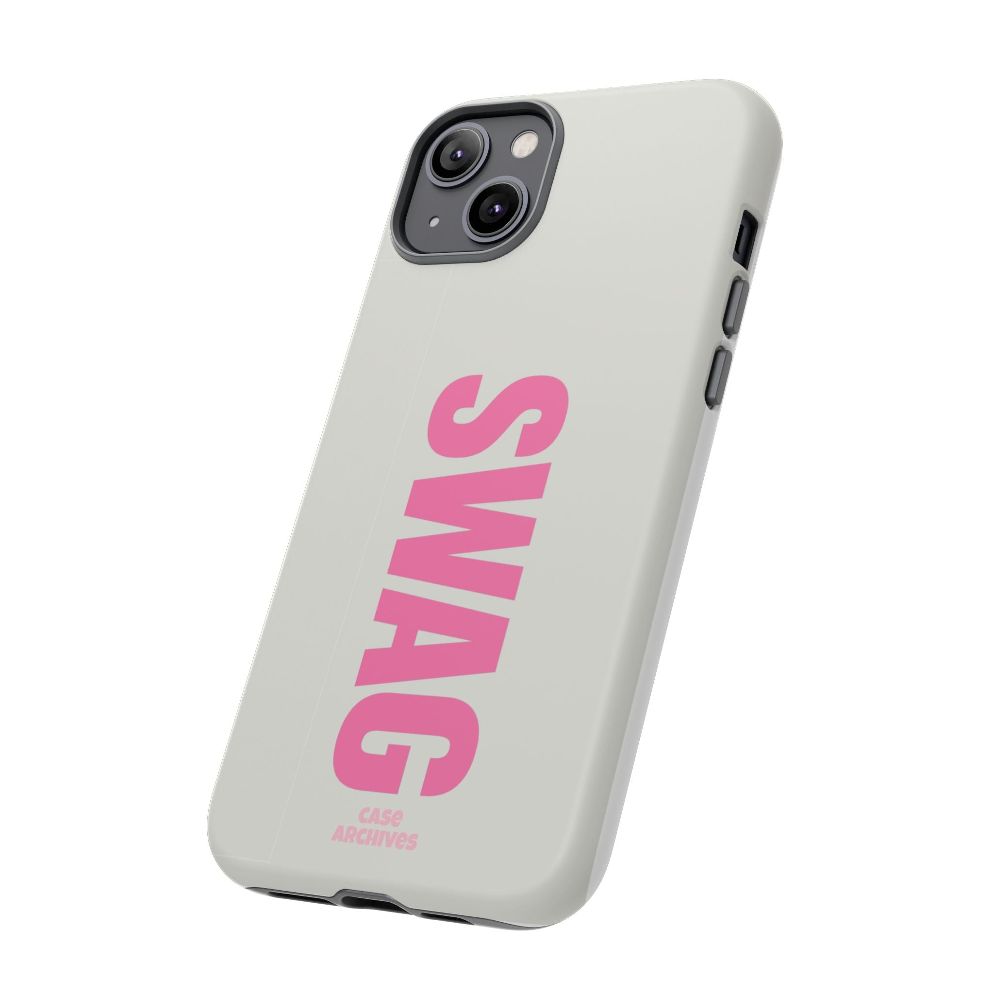 SWAG Phone Case — Bold Pink Vertical Text Tough Case