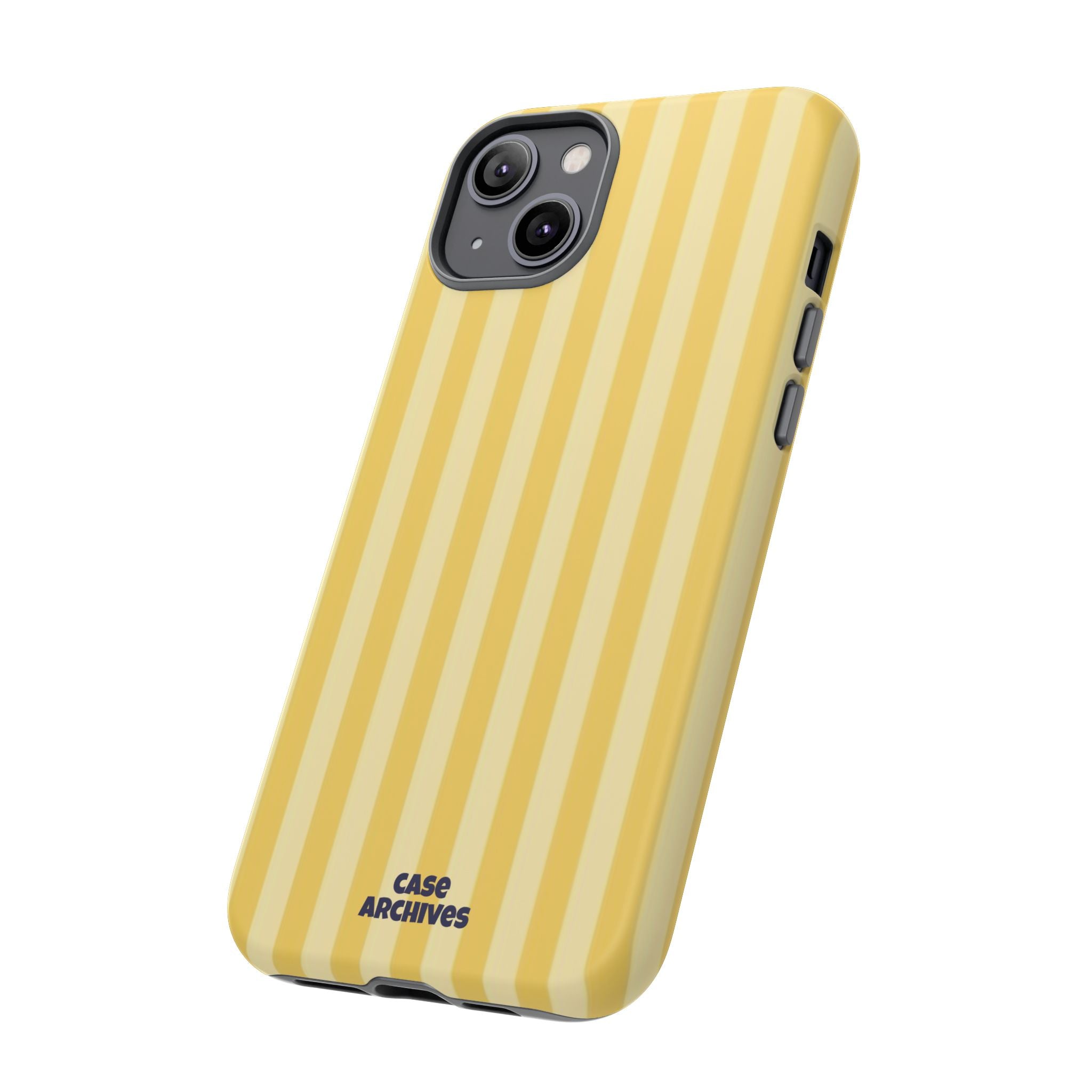 Yellow Striped Tough Phone Case – Durable Protective Cover (Case Archives)