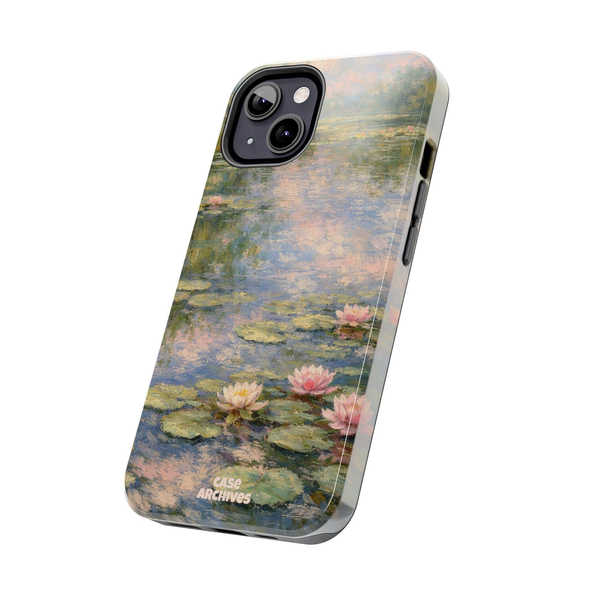 Water Lily Tough Phone Case — Monet-Inspired Floral Protective Phone Cover